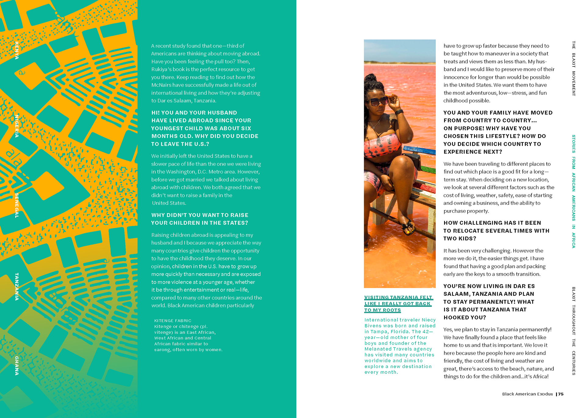article snippet and featured print spread