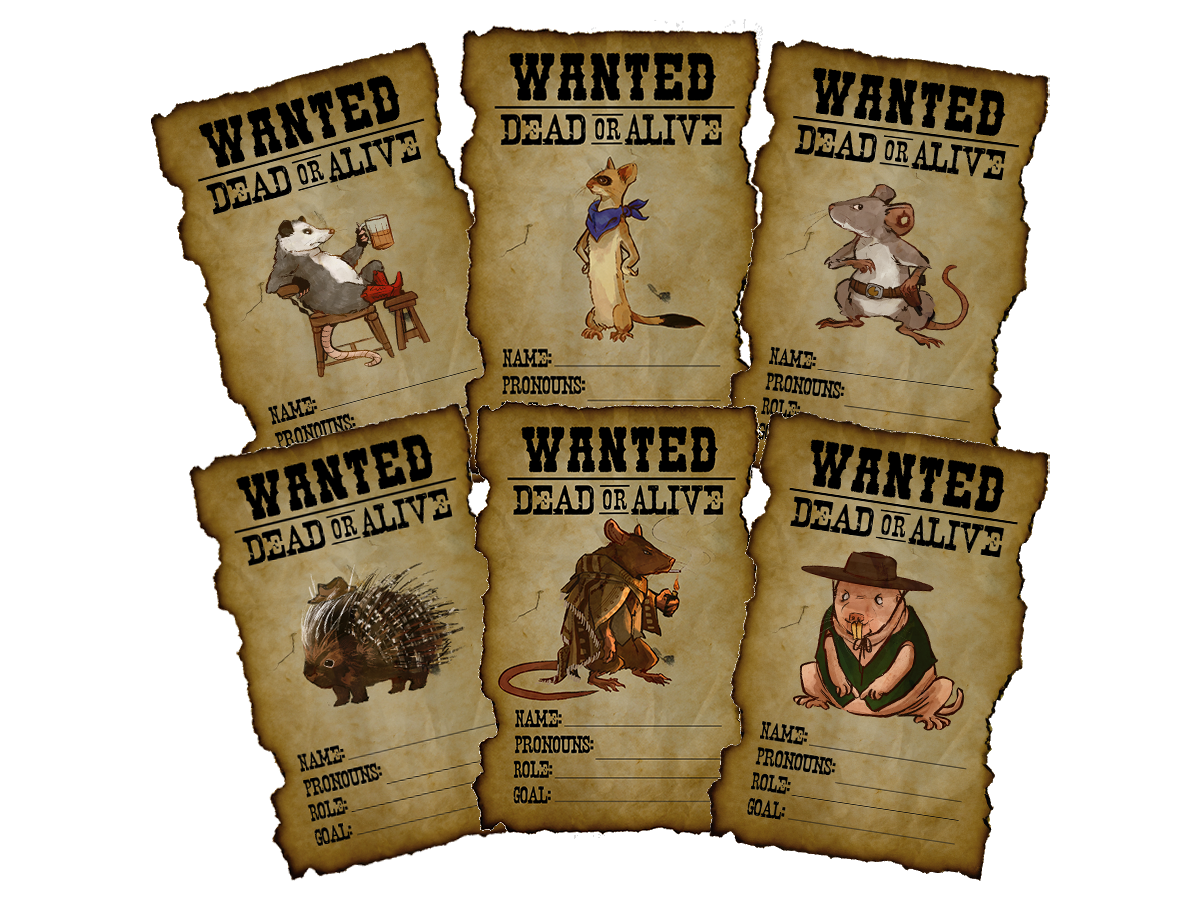 Characters you can choose from in "Varmints"