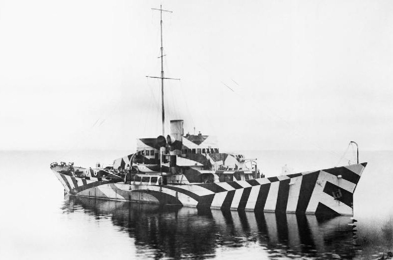 Examples of Dazzle Camouflage used on WW1 battleships