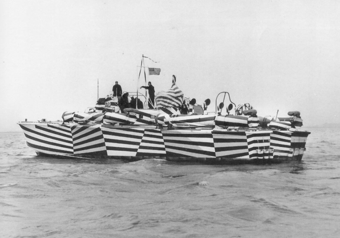 Examples of Dazzle Camouflage used on WW1 battleships