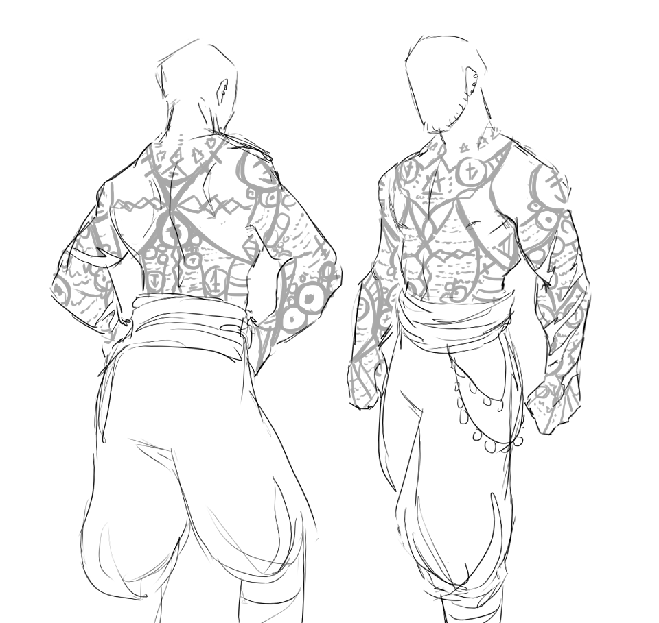 Initial tattoo design
