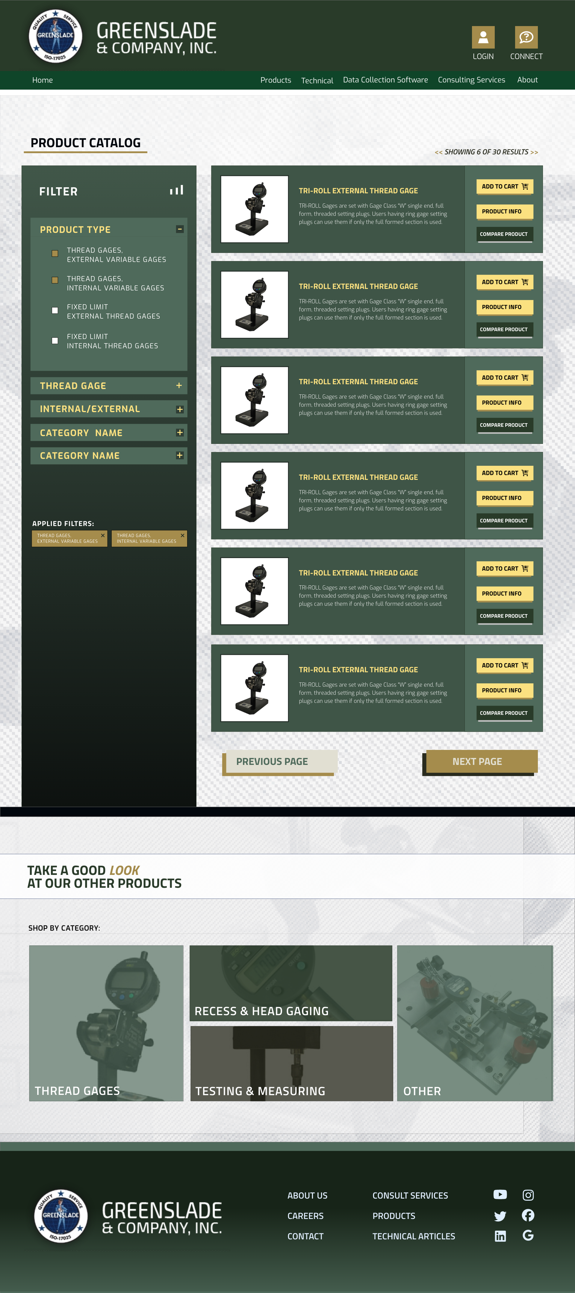 Products Page- Green