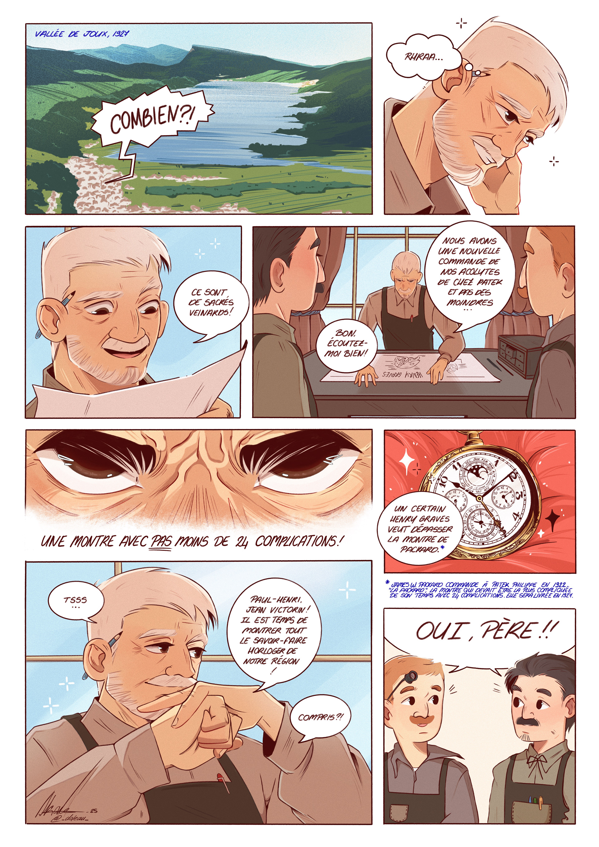 2025 | planche mandatée par l'Espace Horloger (exposition Comix Mecanix)