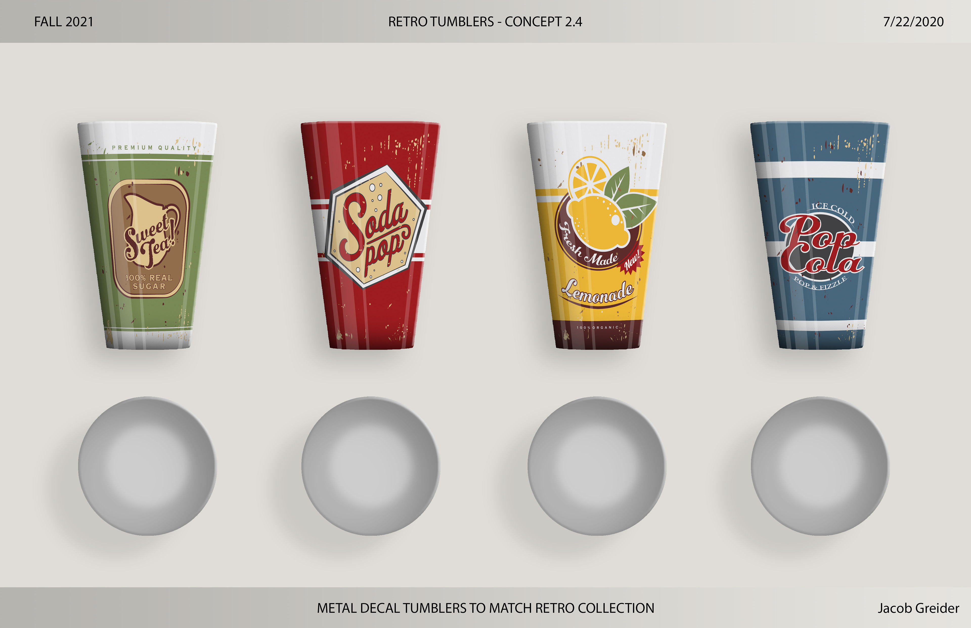 Retro Metal Tumblers CAD