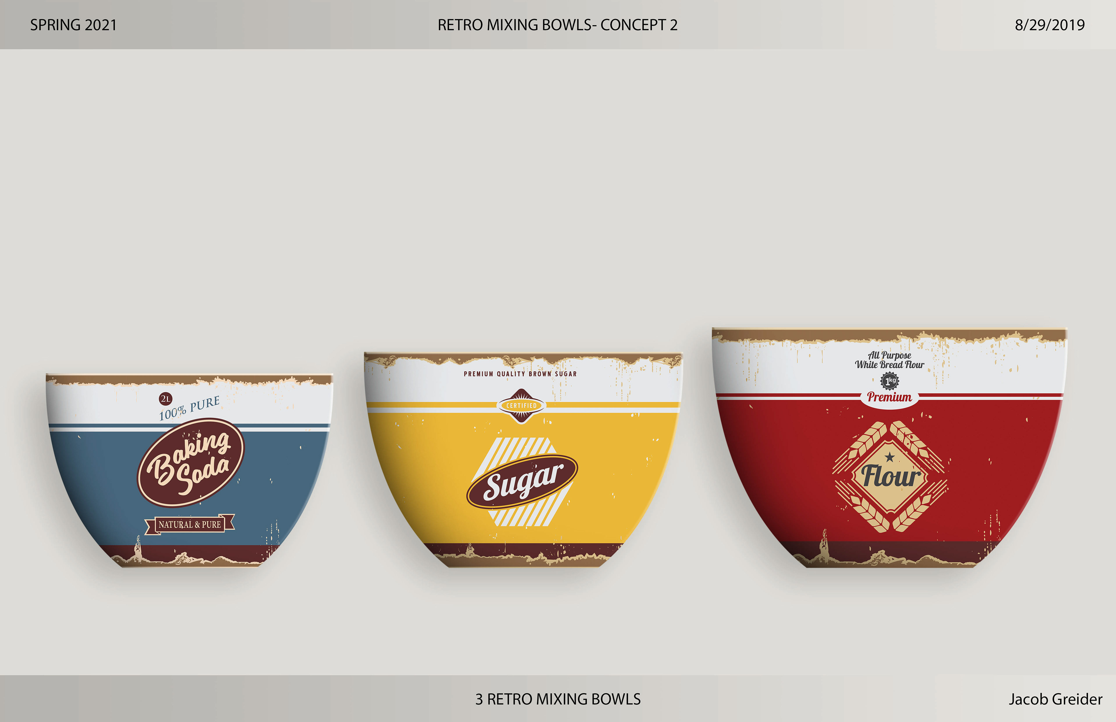 Retro Mixing Bowls CAD