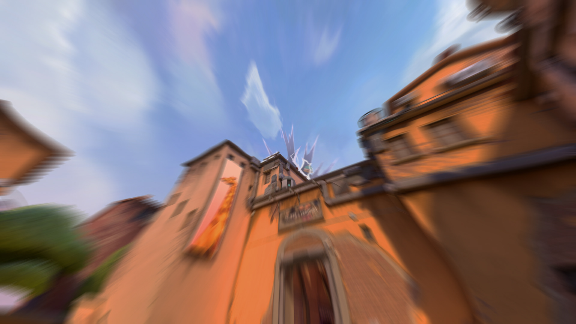 Background + Pinch + Motion blur