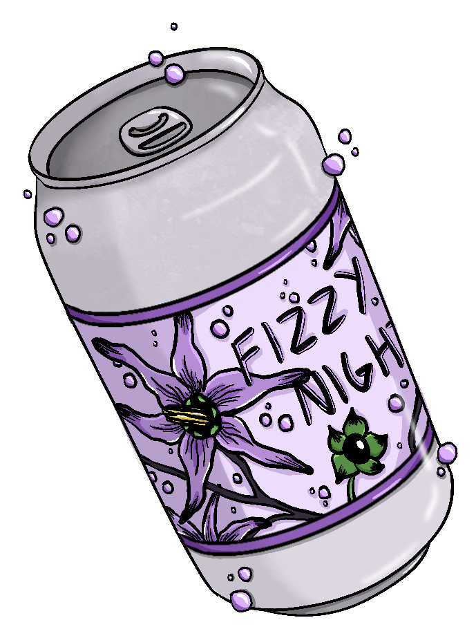 Prompt: A flower flavored soda