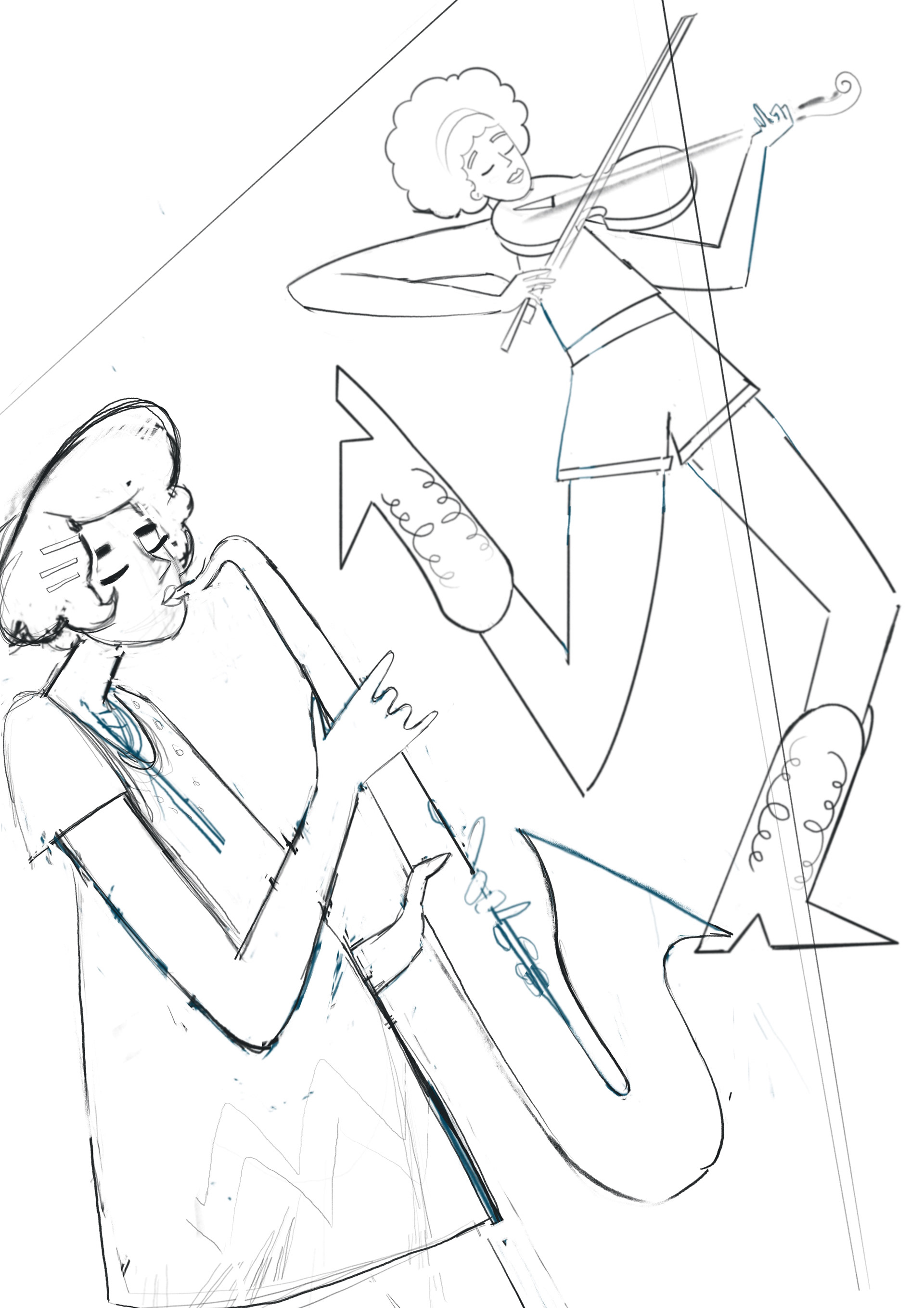 Croquis Violon Saxo