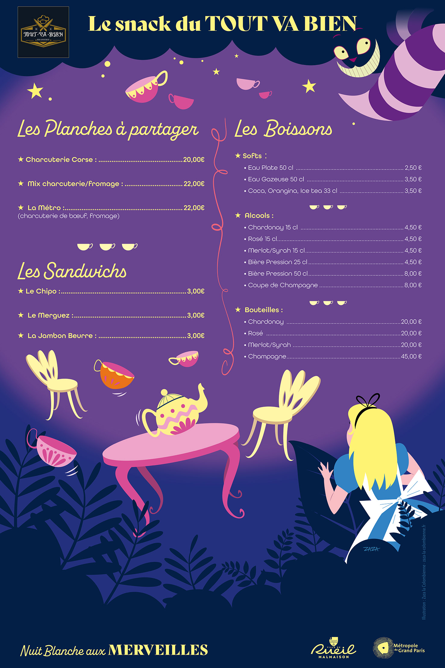 Panneau Menu 2 (100 x x150 cm)