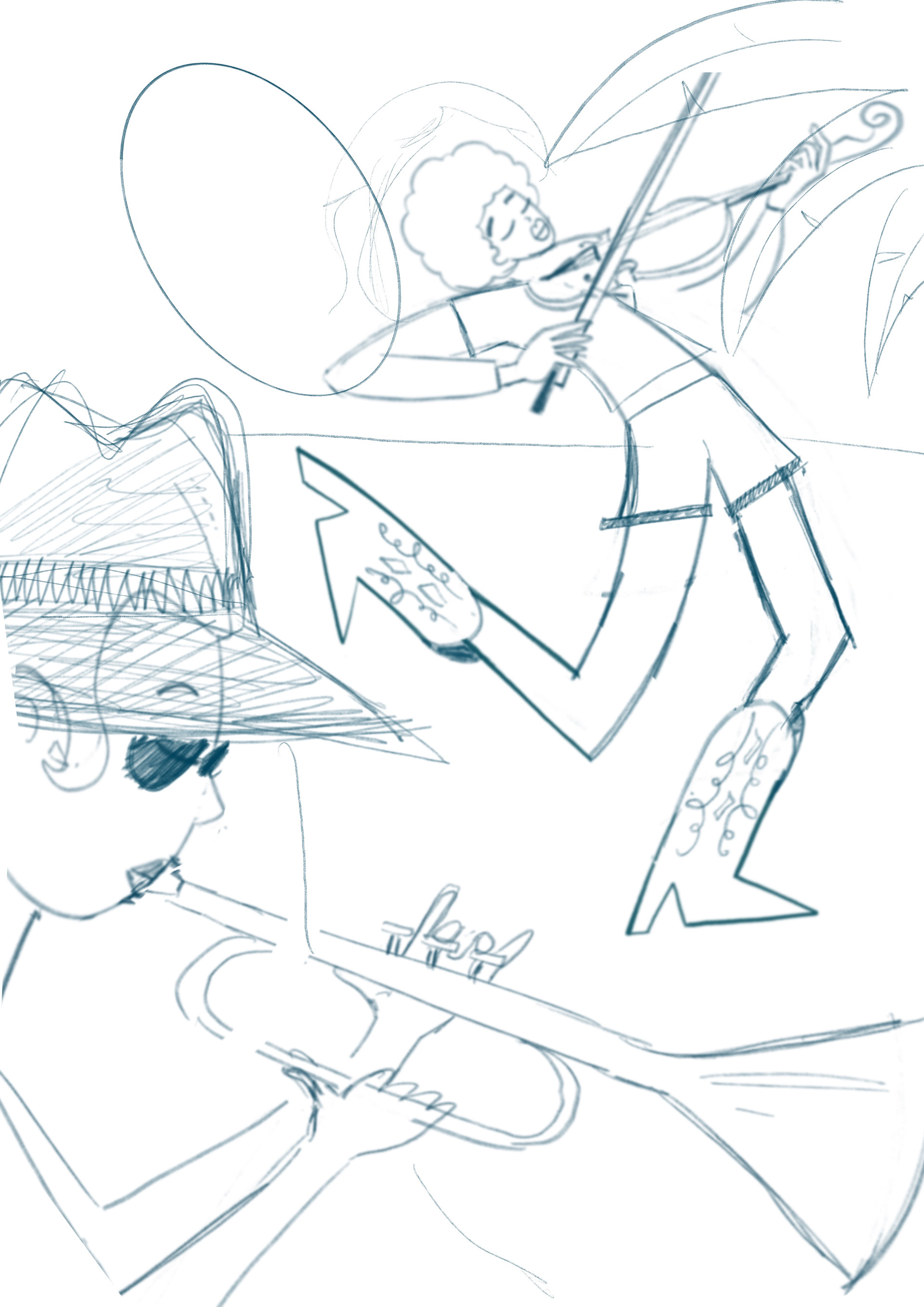 Croquis - Violon Trompette