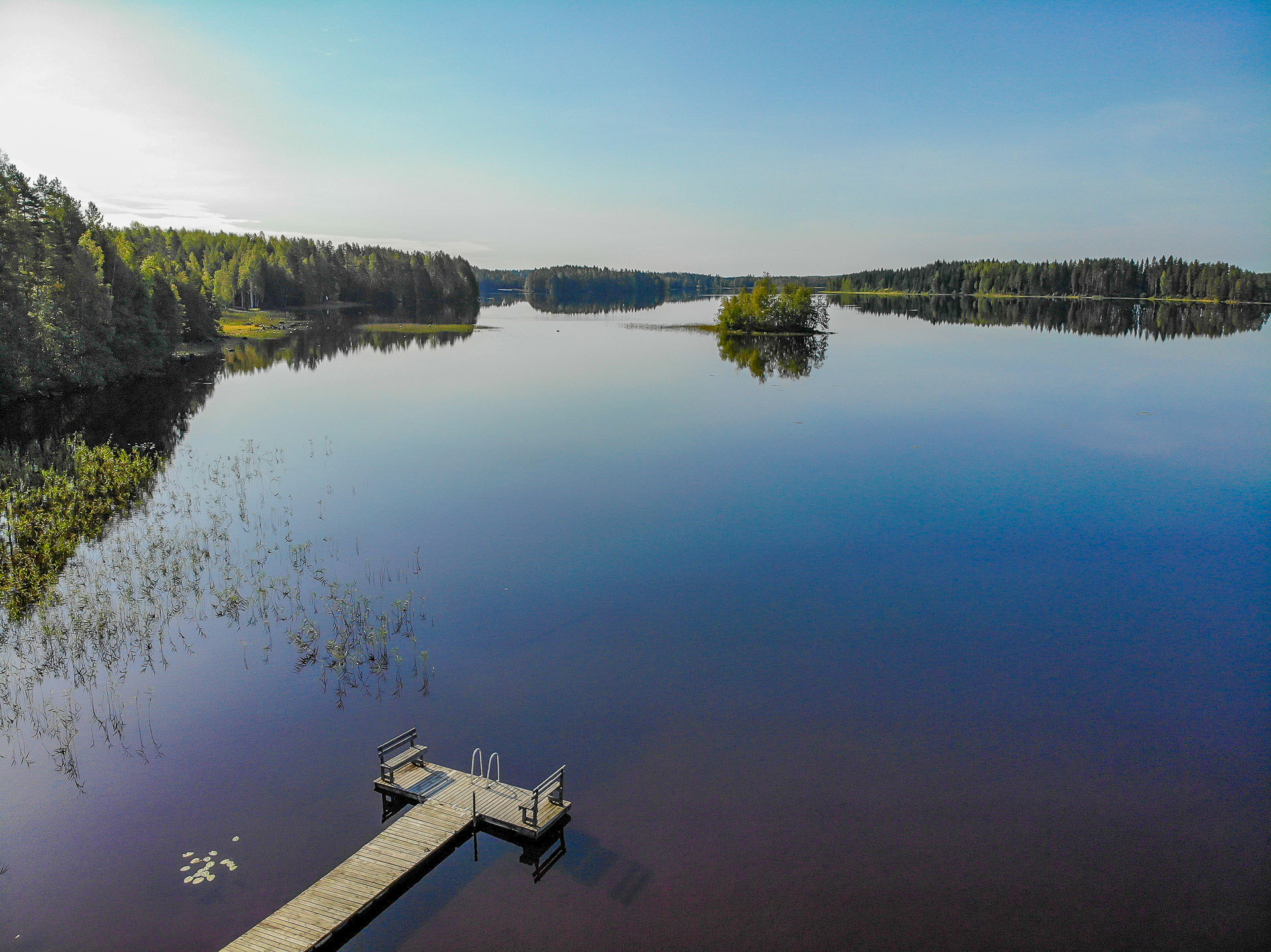 Ilmakuva mökkirannasta Suonenjoella