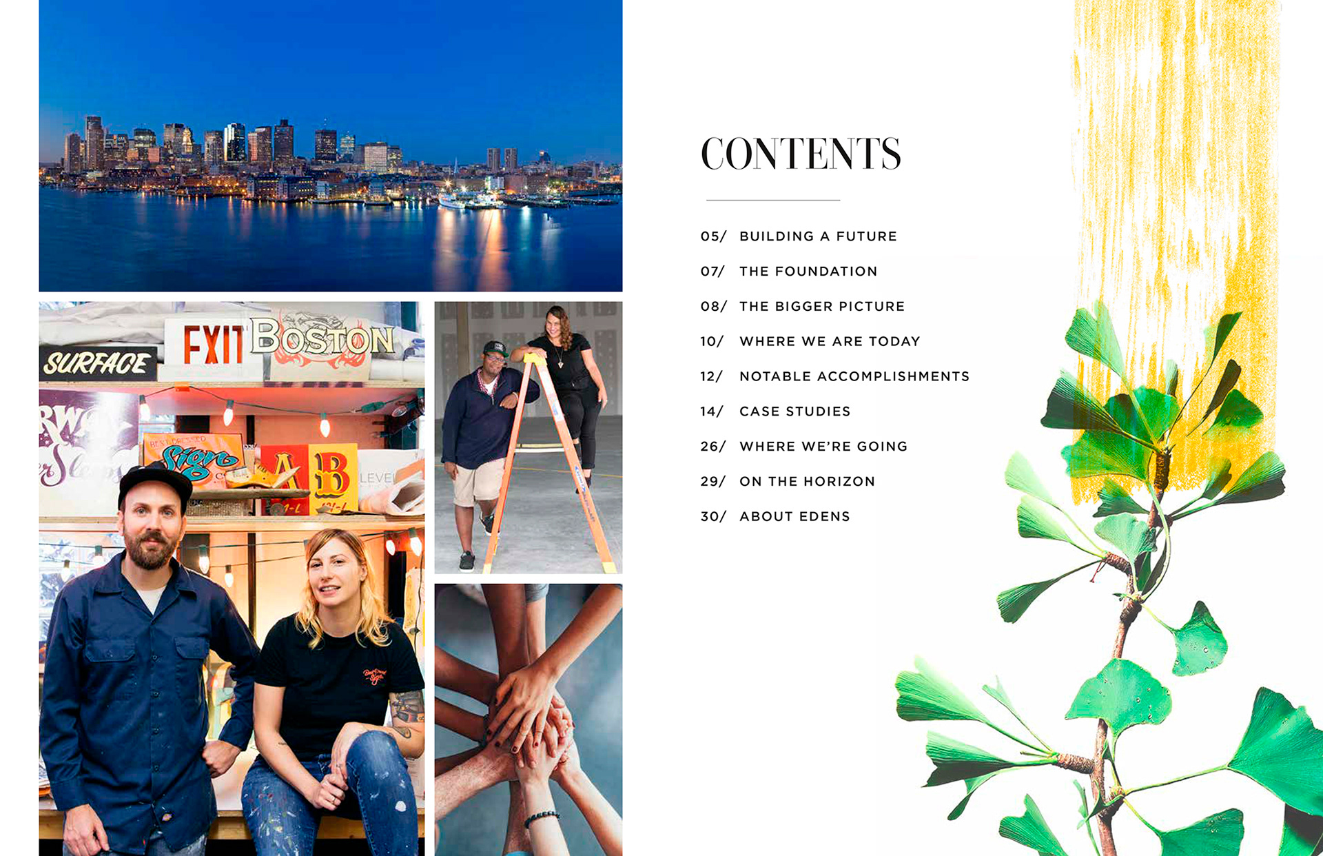 Spread 1 Sustainability brochure