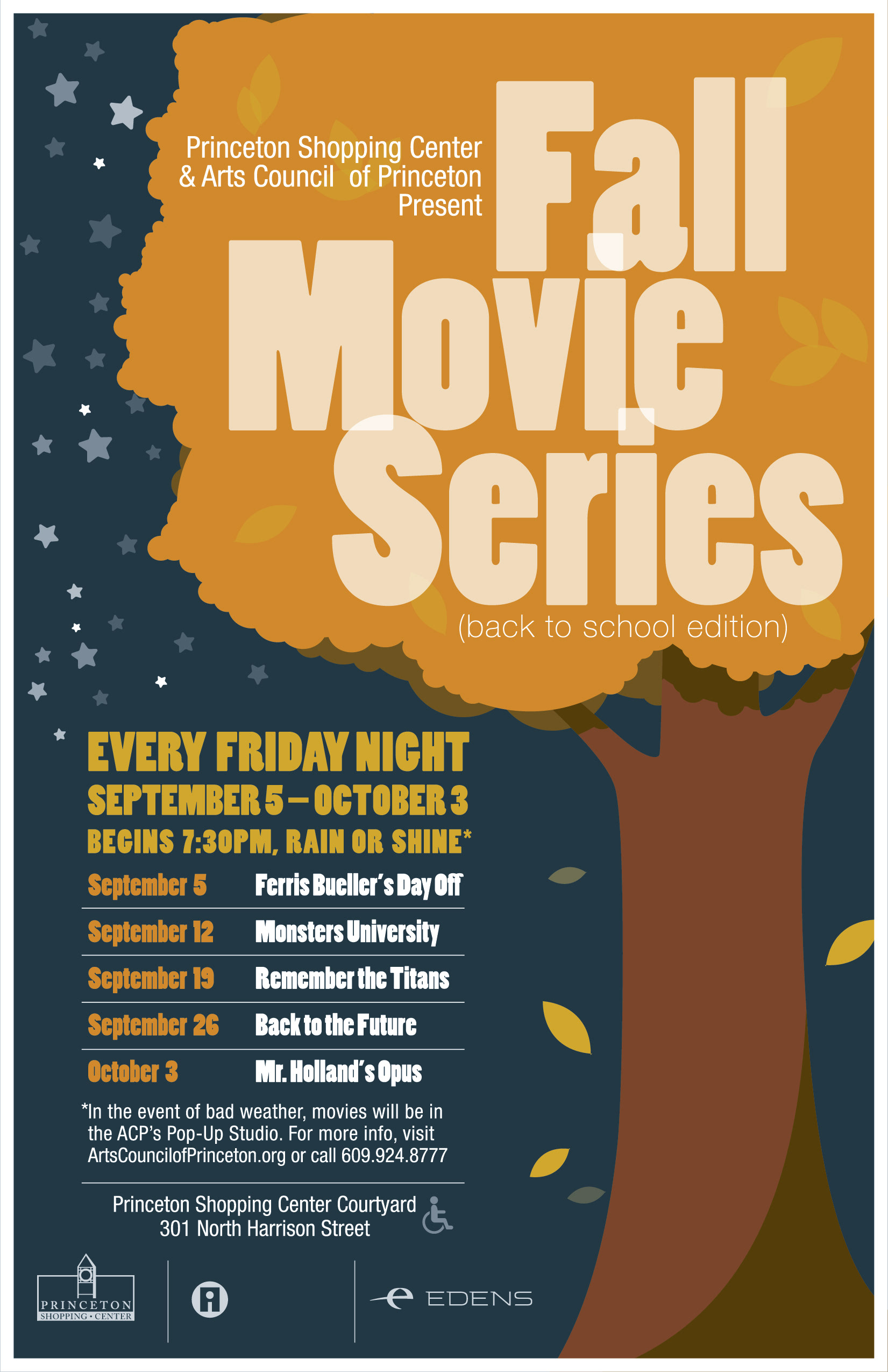 Final design for the Fall Movie series.