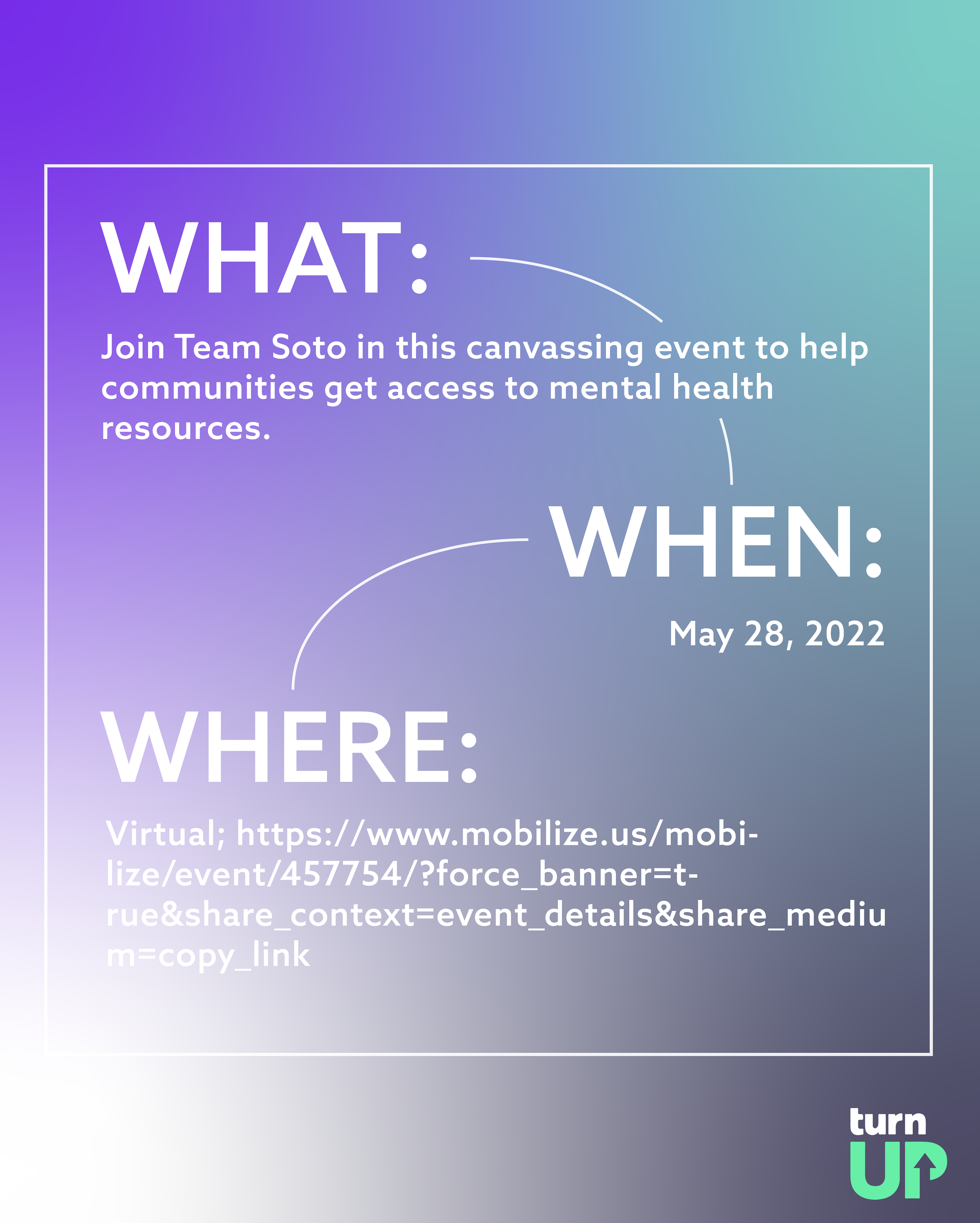 Digital Event flyer for TurnUp's IG page- 2/3