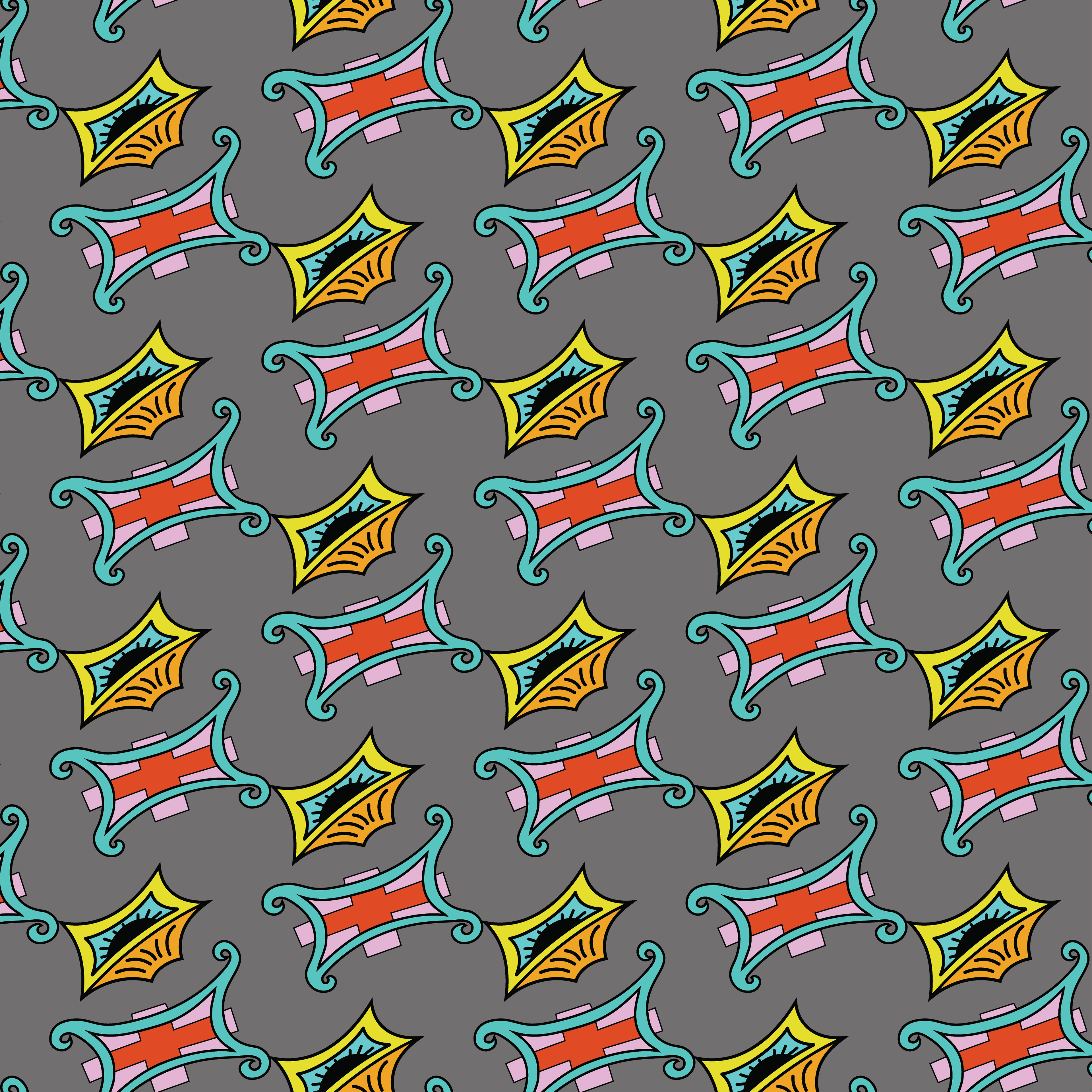 Twin Hassocks, Digital Art, Pattern 2, 2026