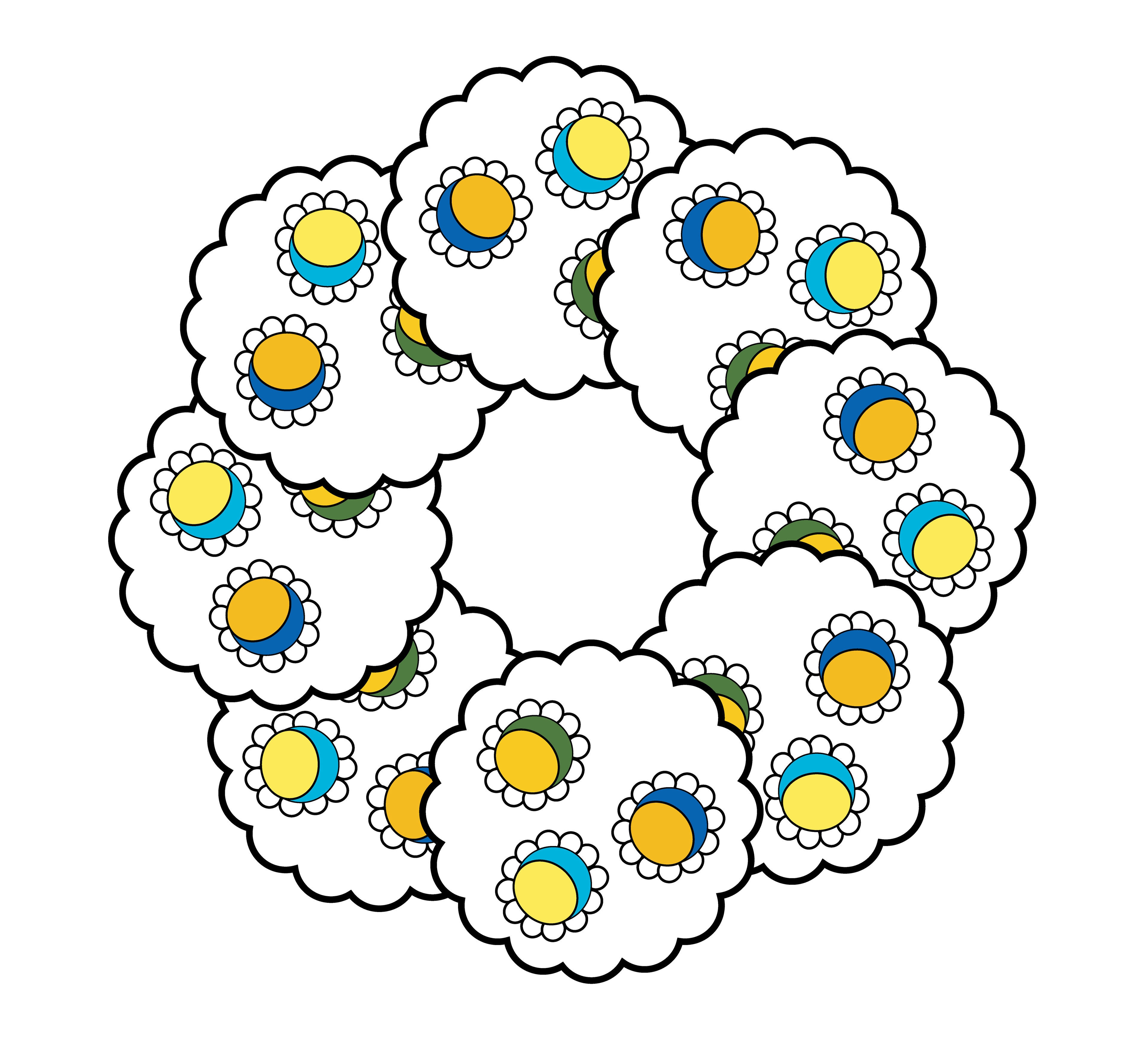 Gummy Flower, Digital Art, Radial, 2023