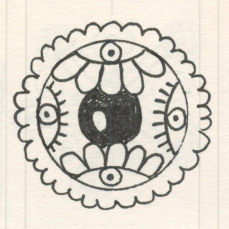 Glass Eye Flower, Pen and Ink on Paper, 2004