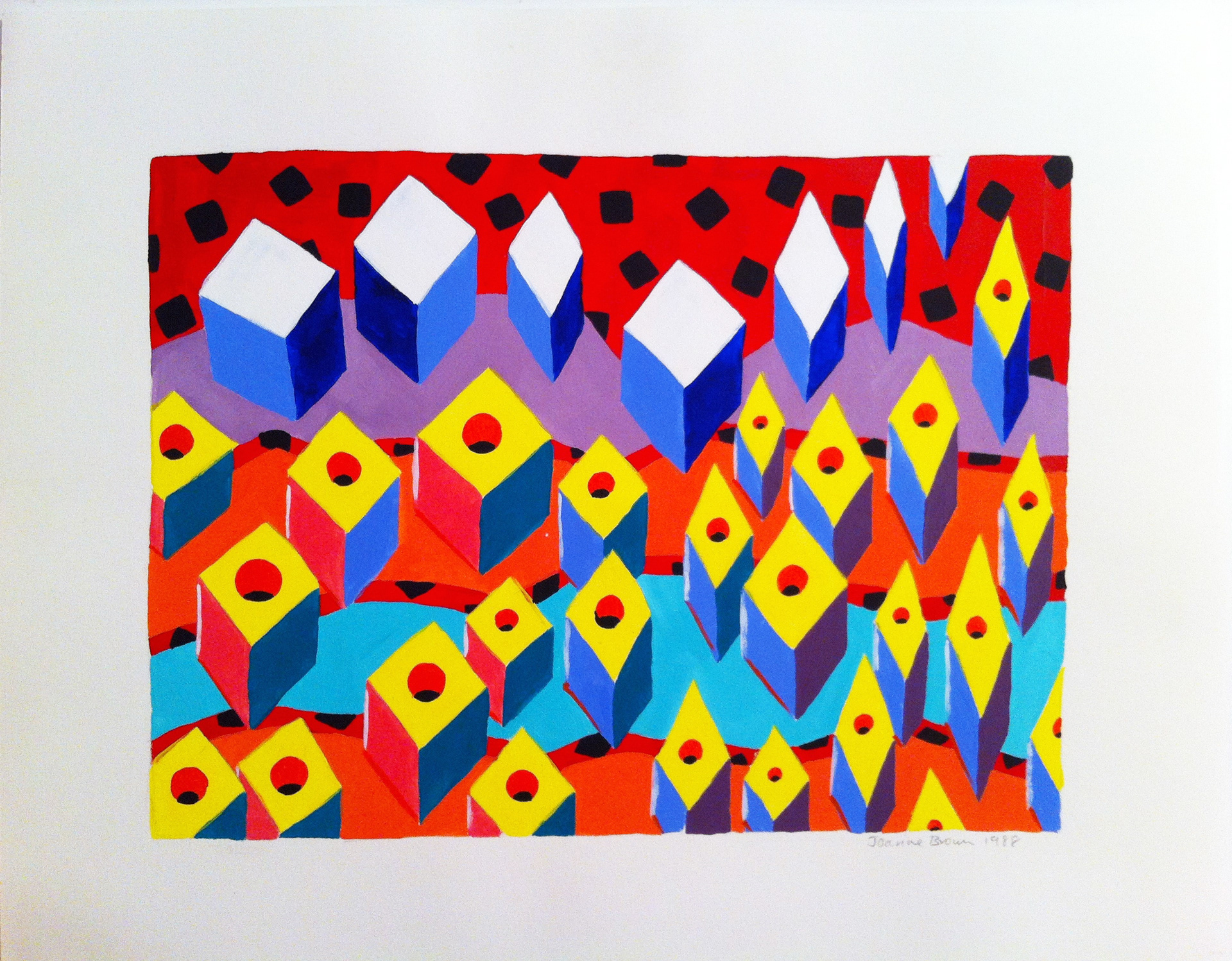 Ice Cubes, Watercolor on Paper, 1988