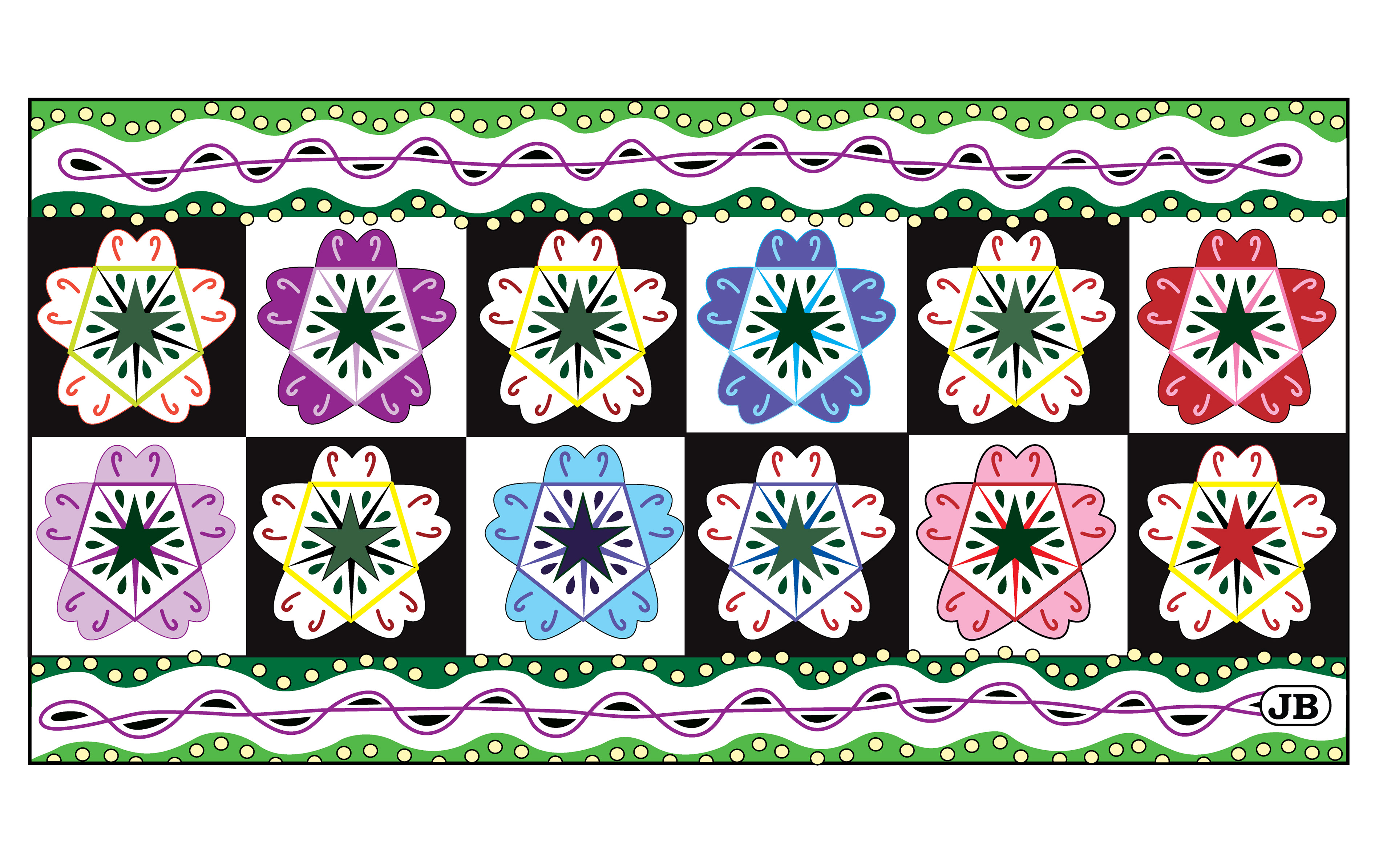 Pansies, digital art, 2006