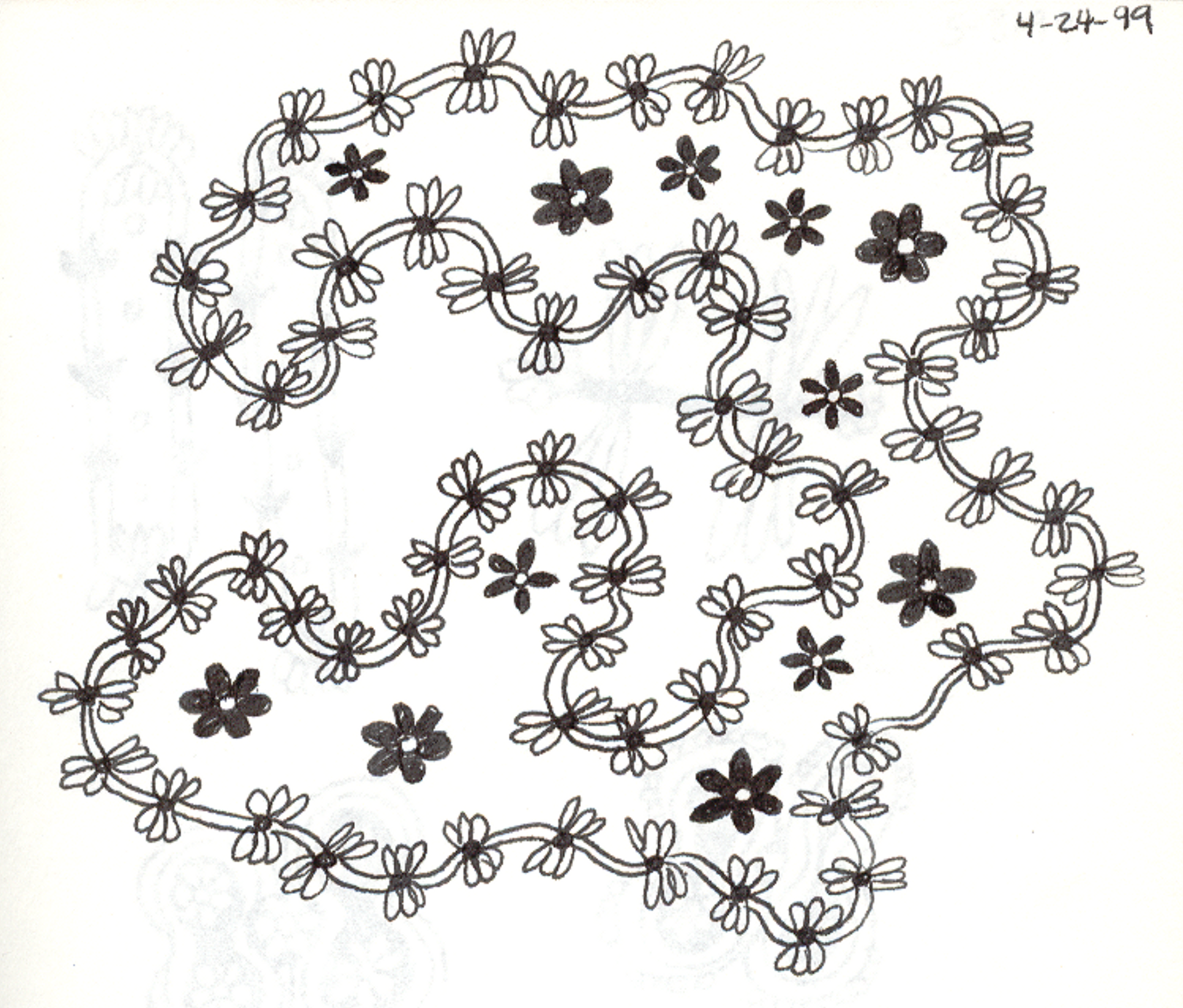 Drawing for Land and Air, Pen and Ink on Paper, 1999