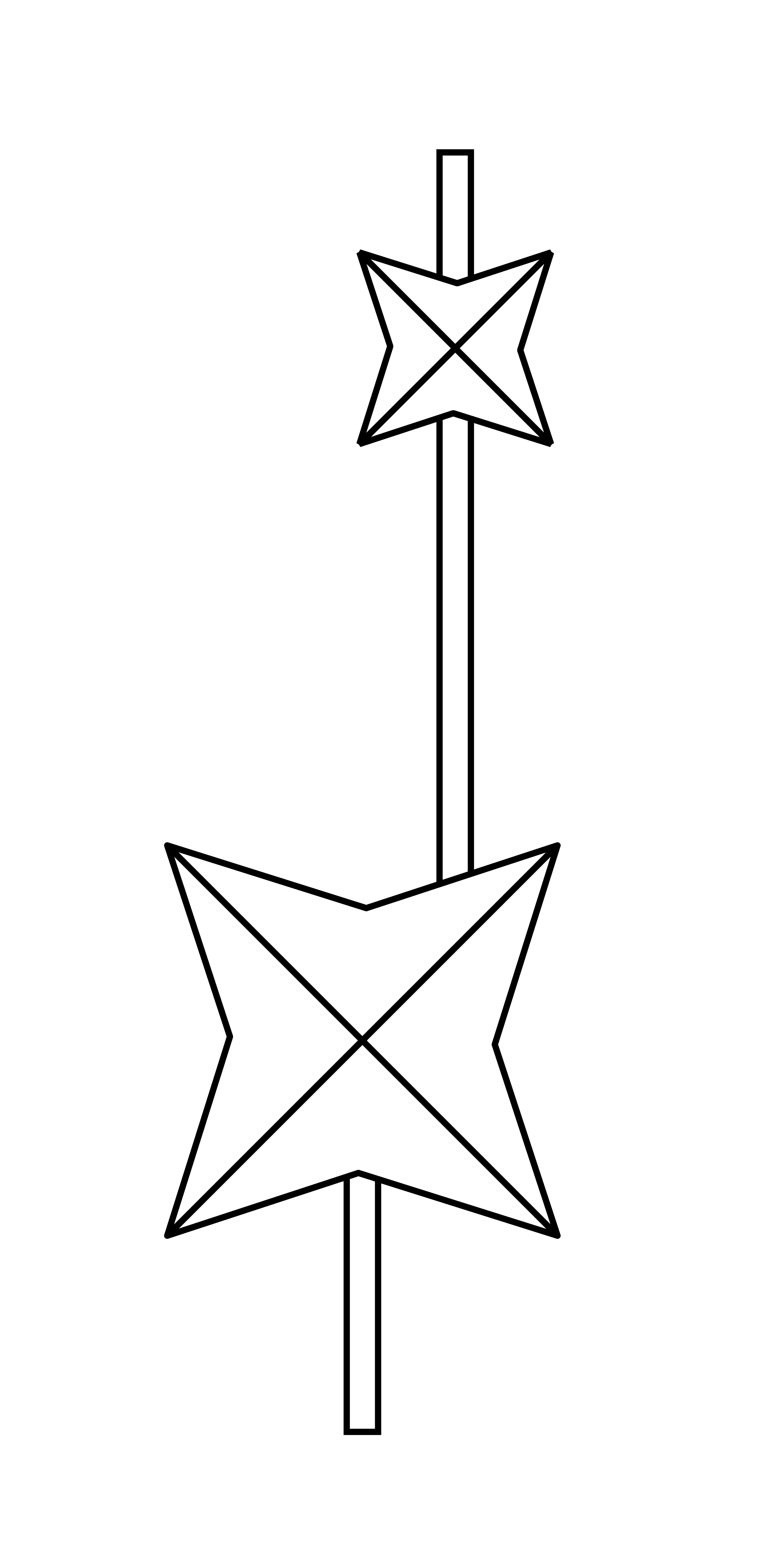 Star Handles, Vector Drawing, 2025