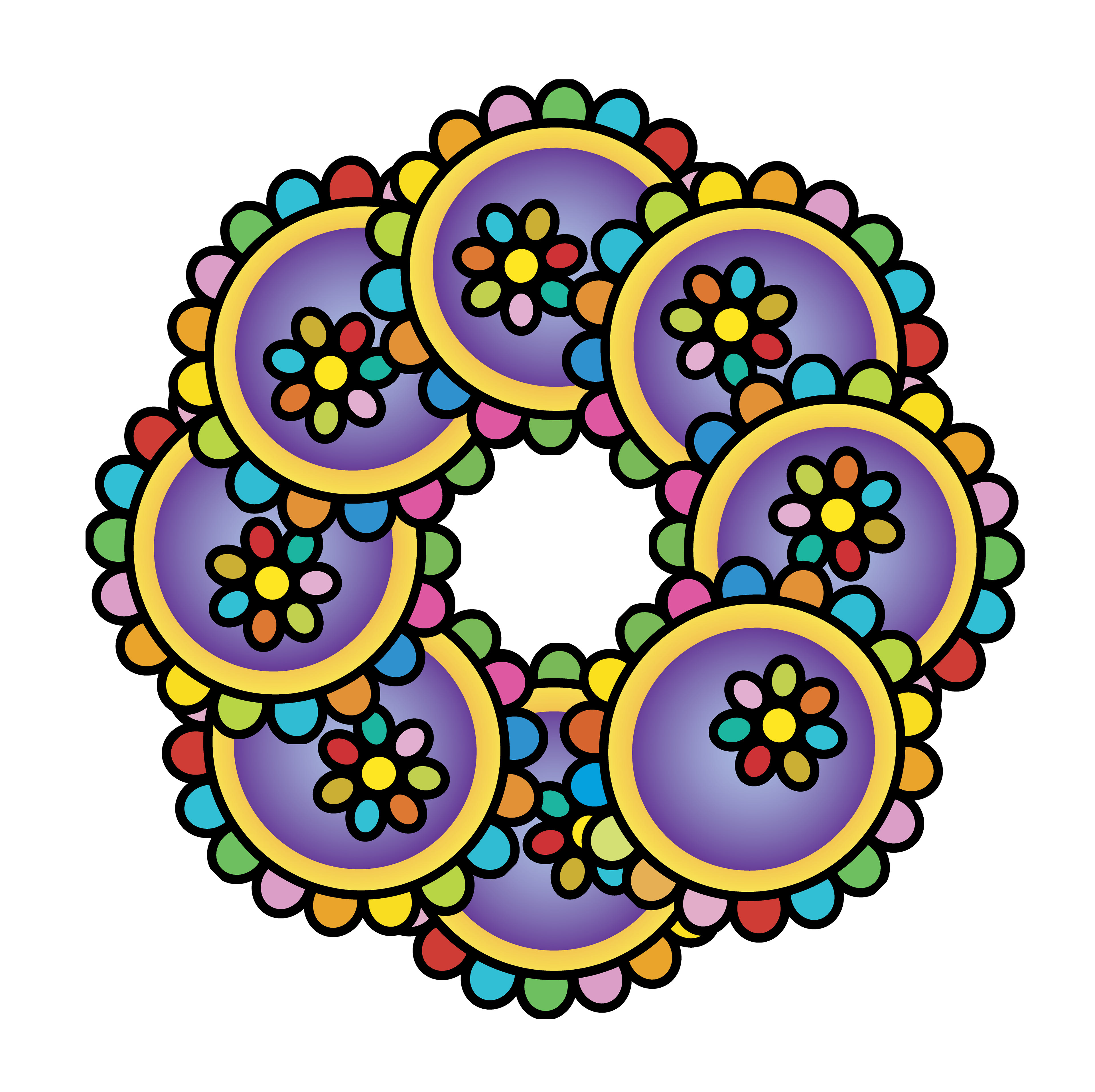 Fortune Teller Flower, Digital Art, Radial 1, 2025