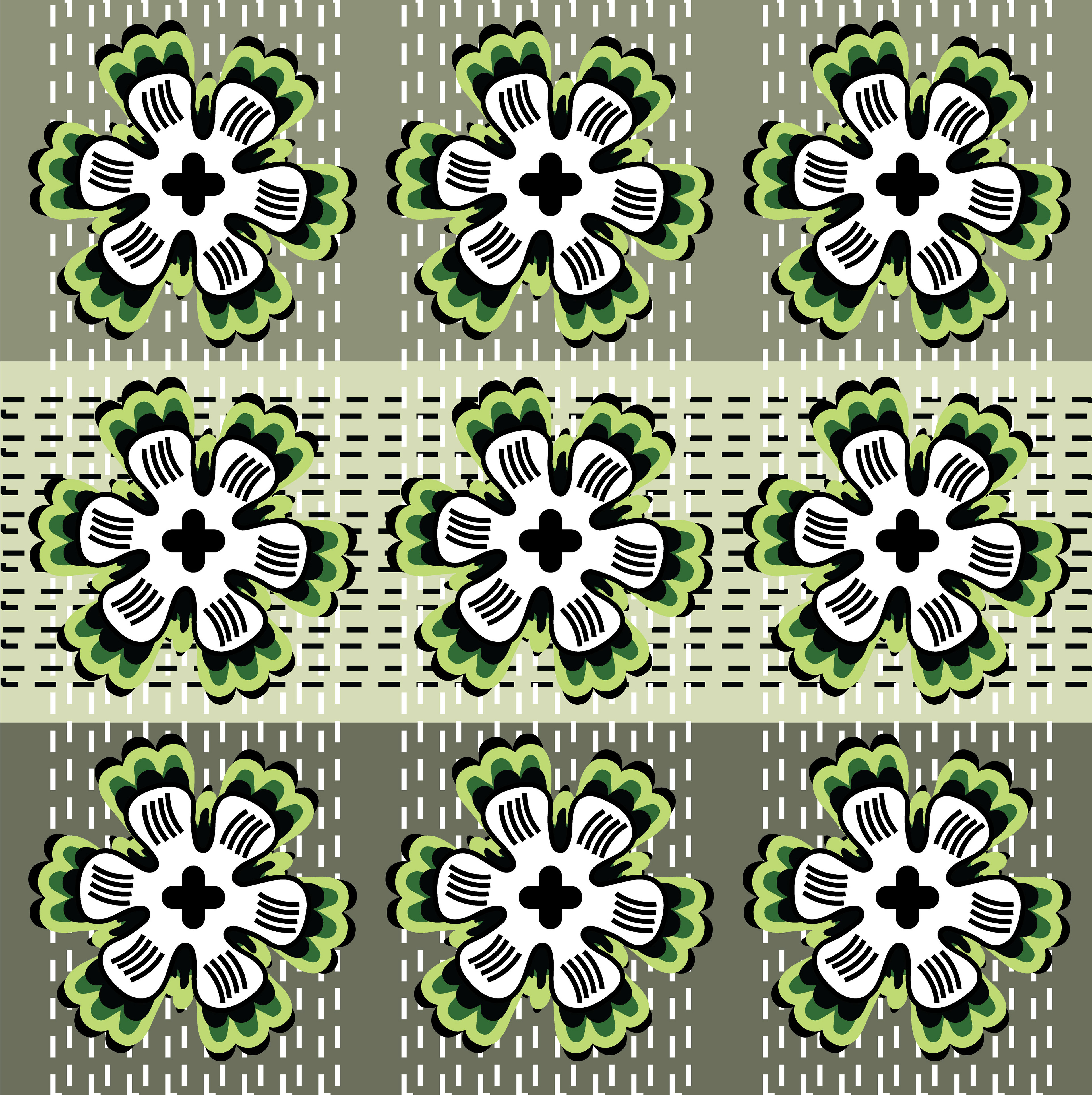 Flower Wings, Digital Art, Pattern 1, 2025