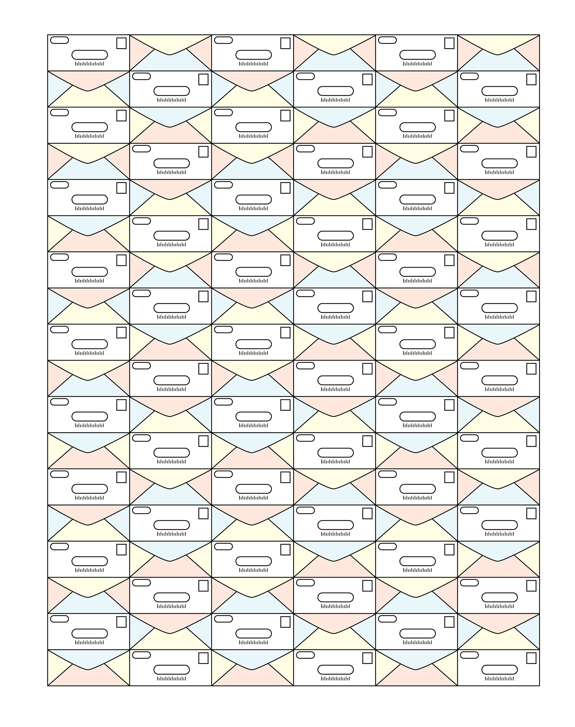 Letter Mail Pattern, Digital Art, 2008 - Version 1