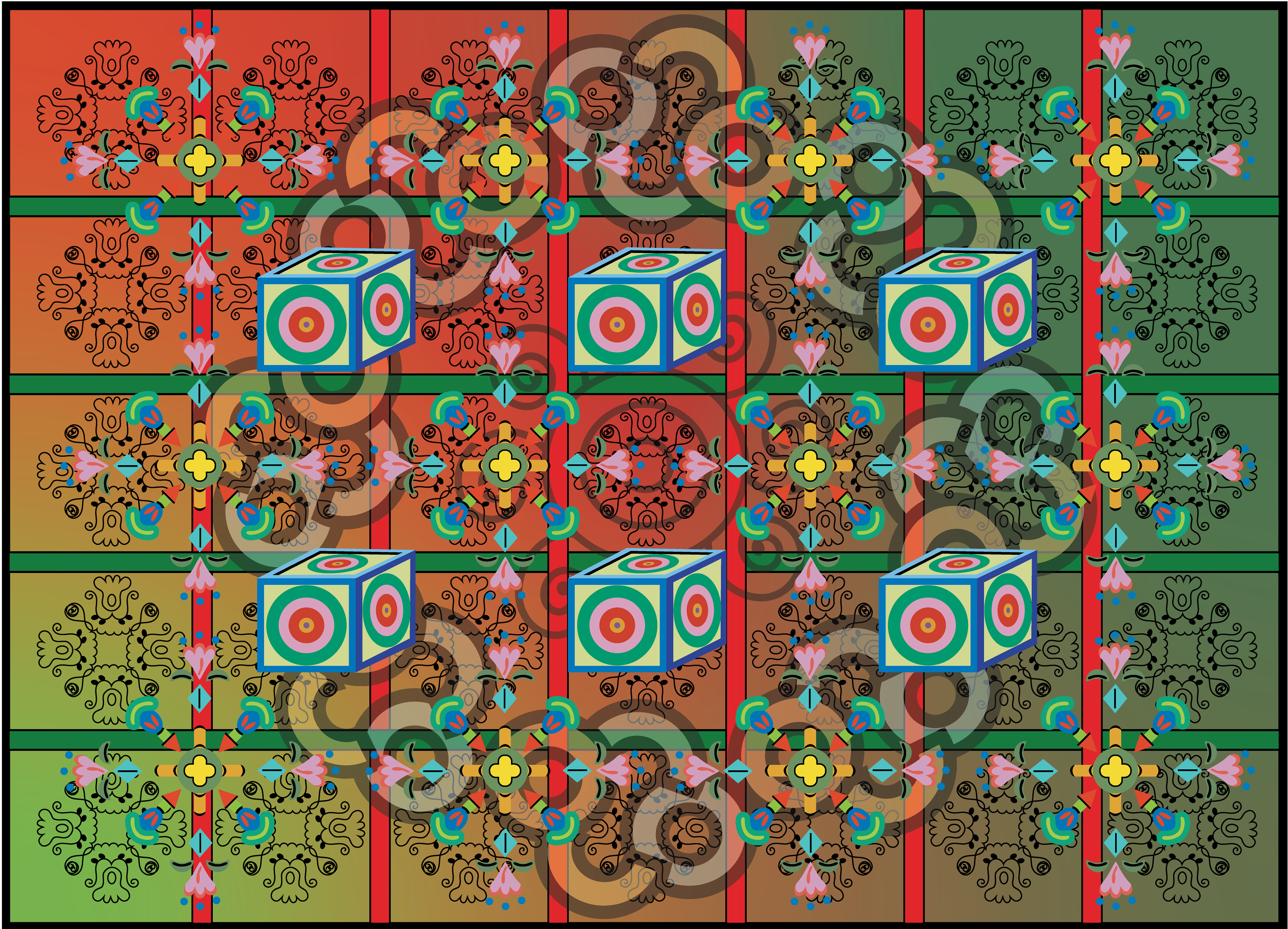 Toy Garden, Digital Art, version 2, 2021