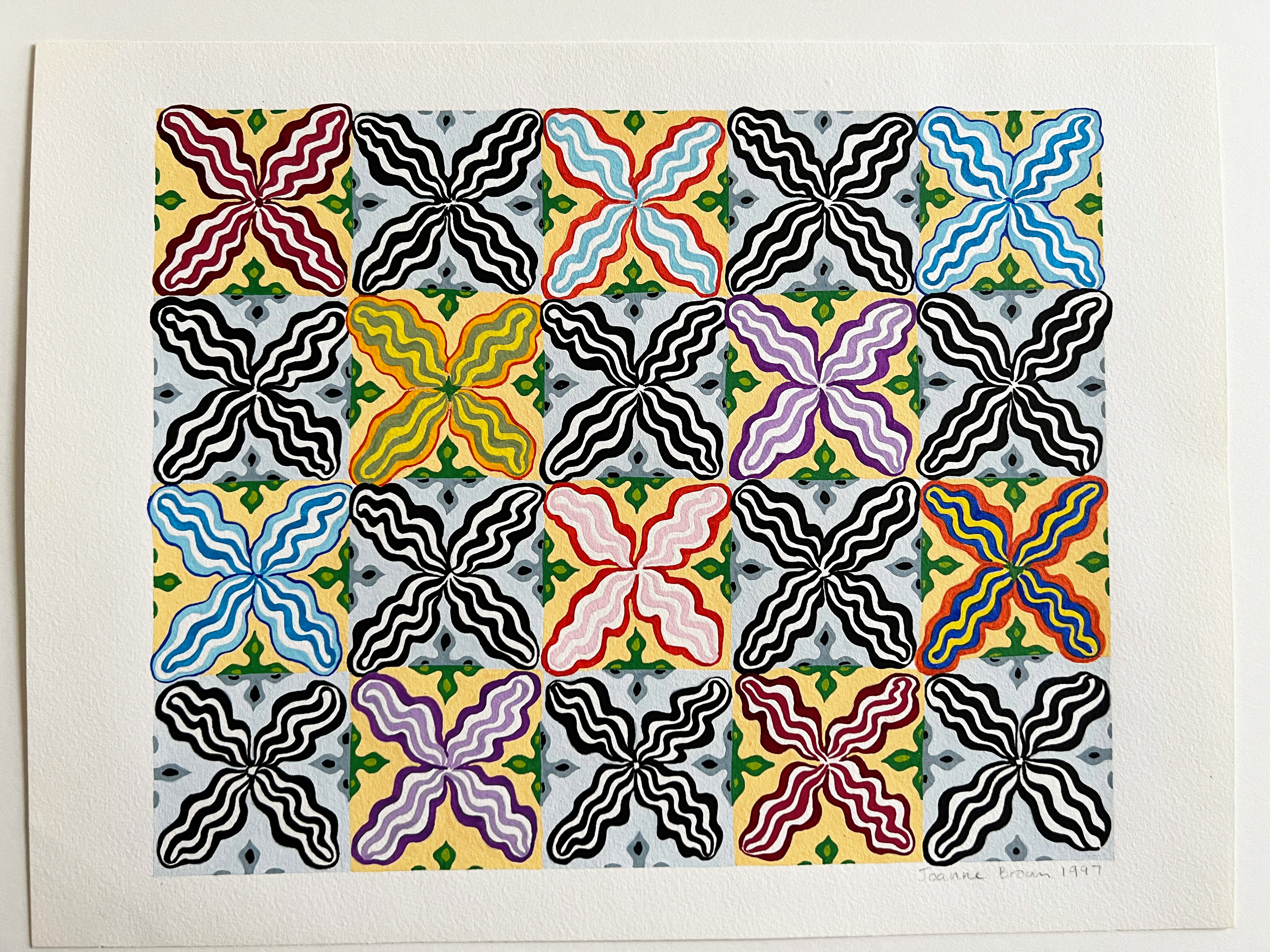 X Chromosome Garden, Watercolor on Paper, 1997