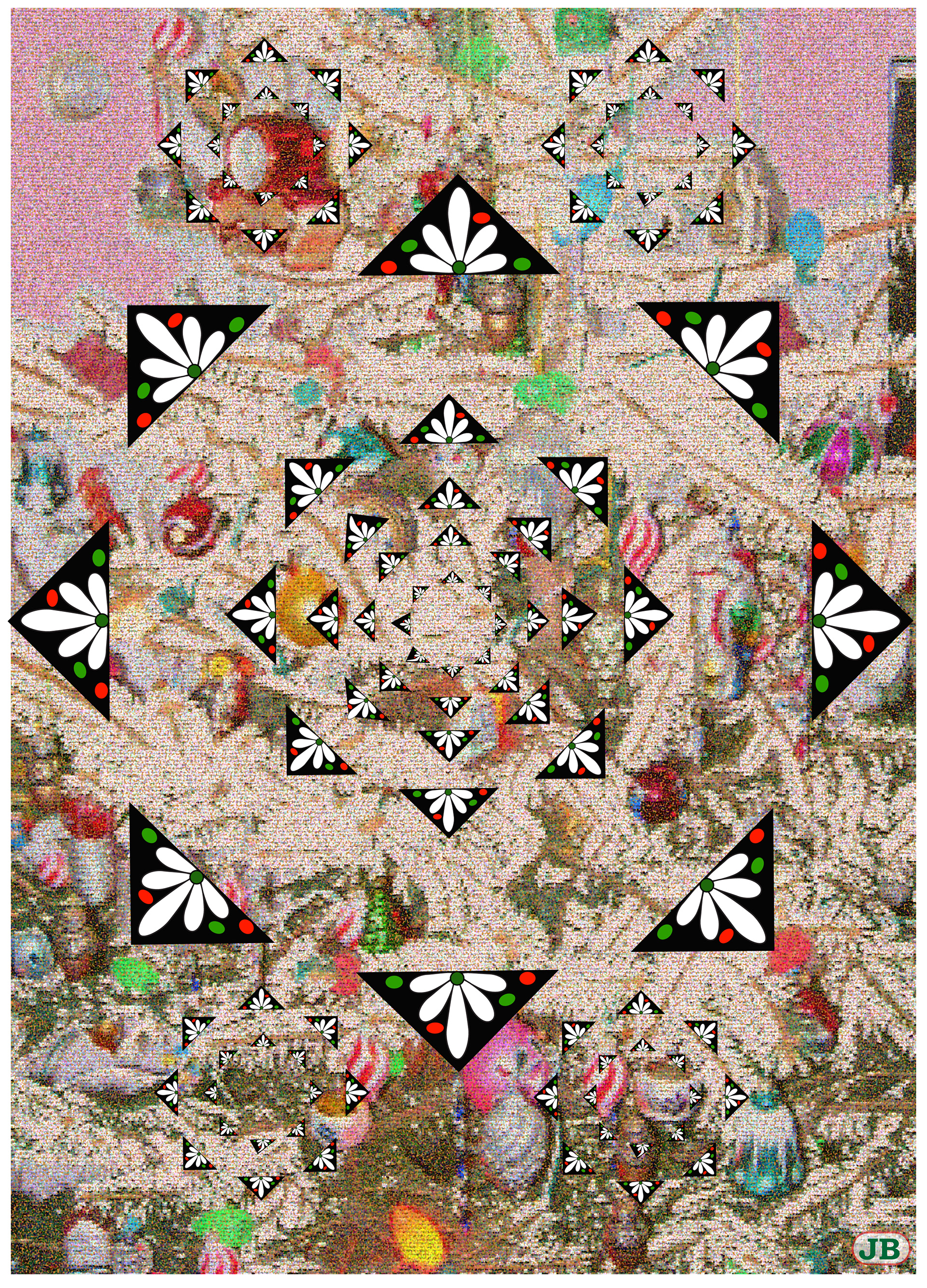Snowflake Kaleidoscope, Digital Art, 2014