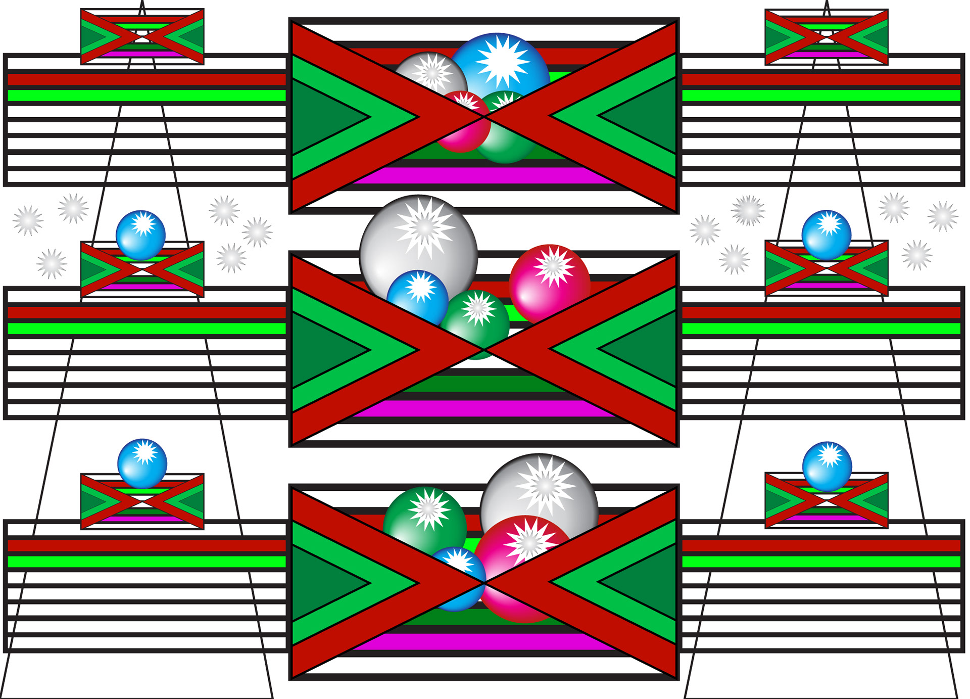 Christmas Ribbon, digital art, 2013