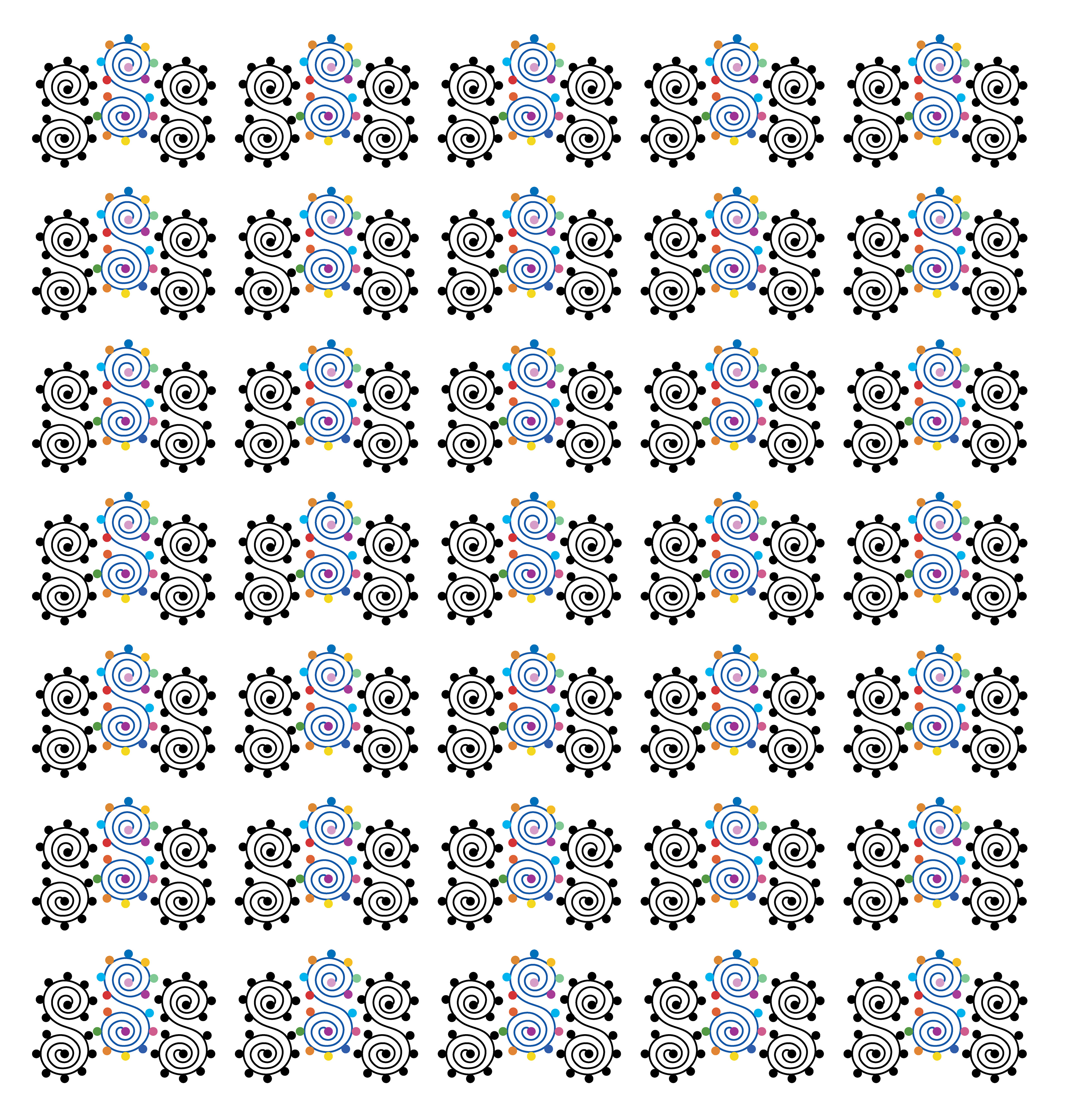 Sparkle Scroll, Digital Art, Pattern 2, 2021