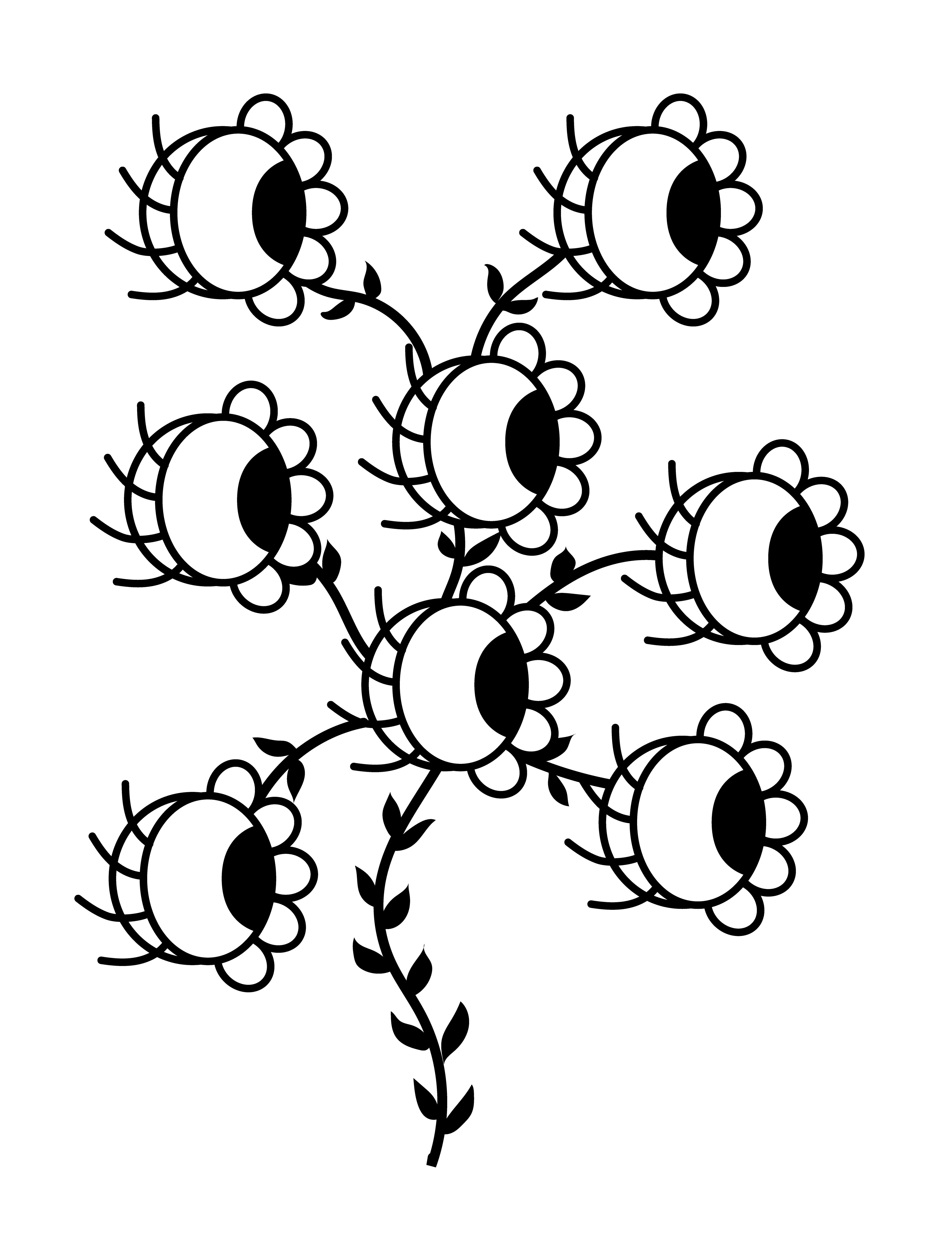 Spy Eye Flower, Vector Drawing, 2025