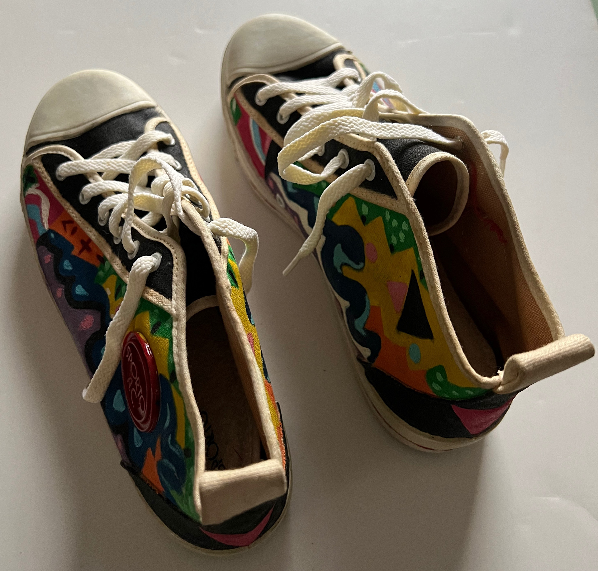 Bobos, Acrylic on Canvas Sneakers, 1987