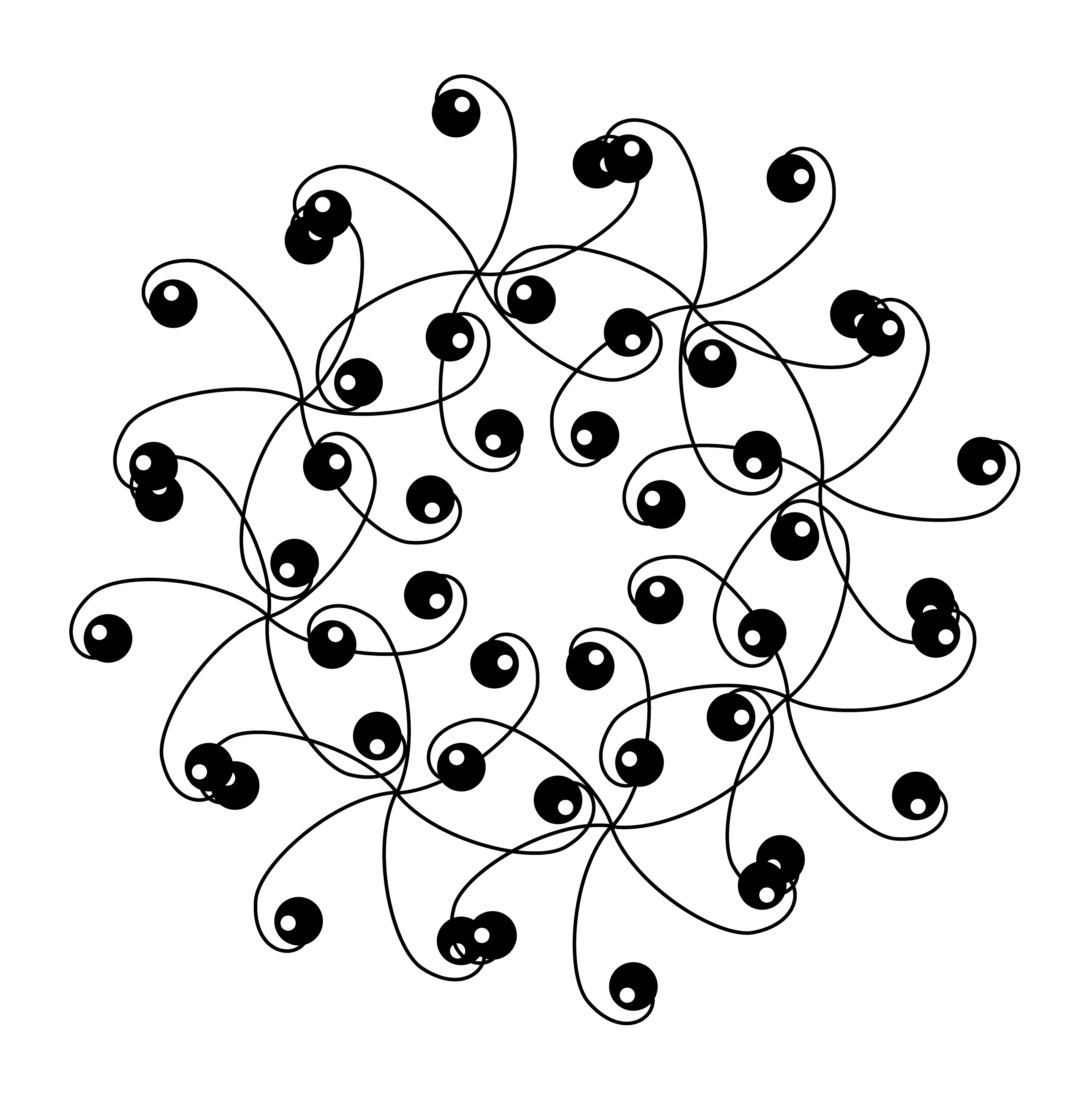 Flower Filigree, Digital Art, Radial 2, 2022