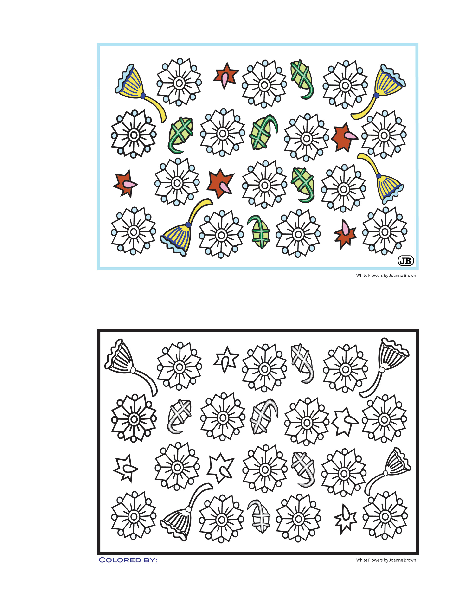 Portfolio Coloring Book, 2009 - White Flowers
