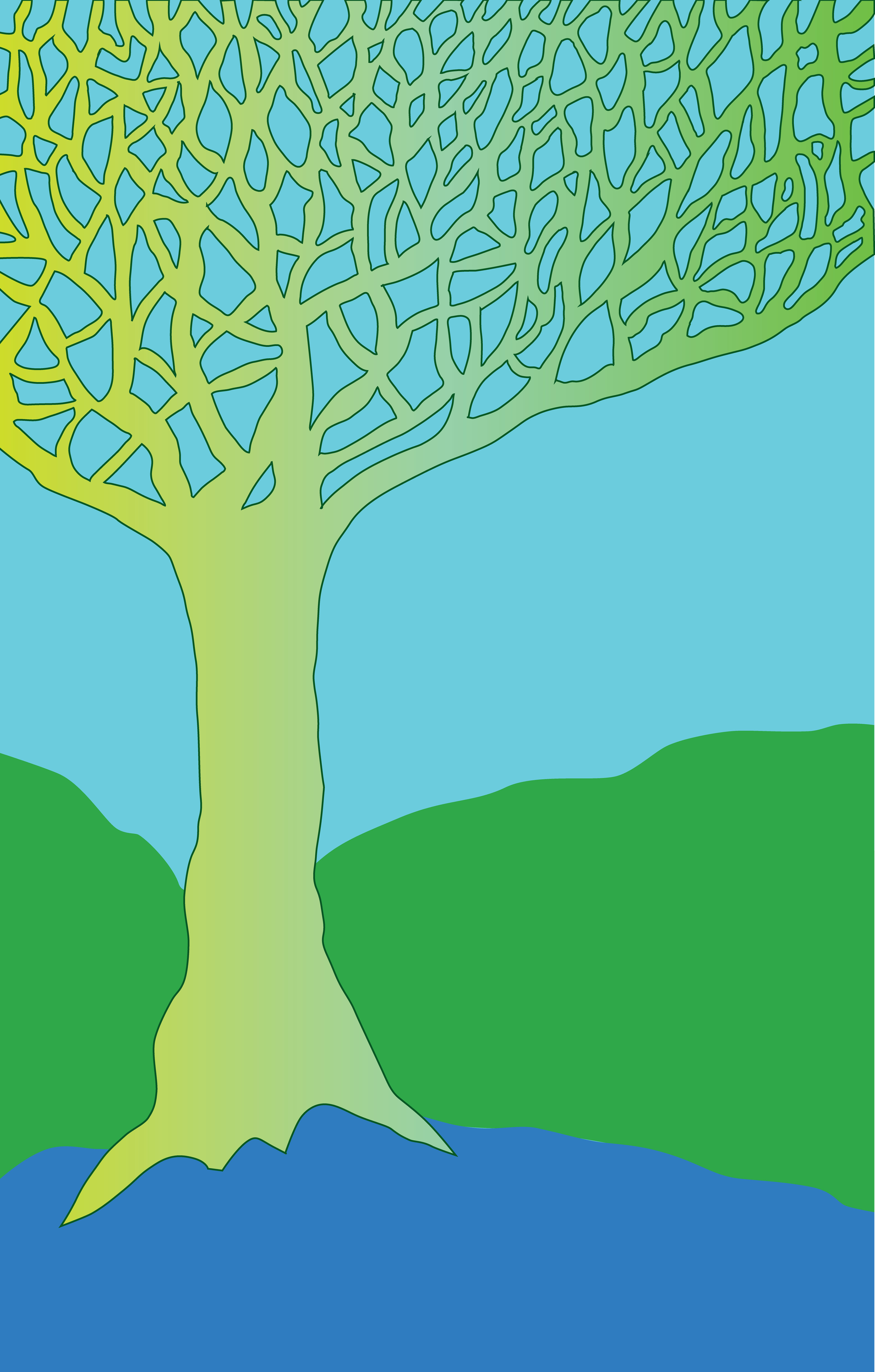 Glowing Tree, Digital Art, 2021