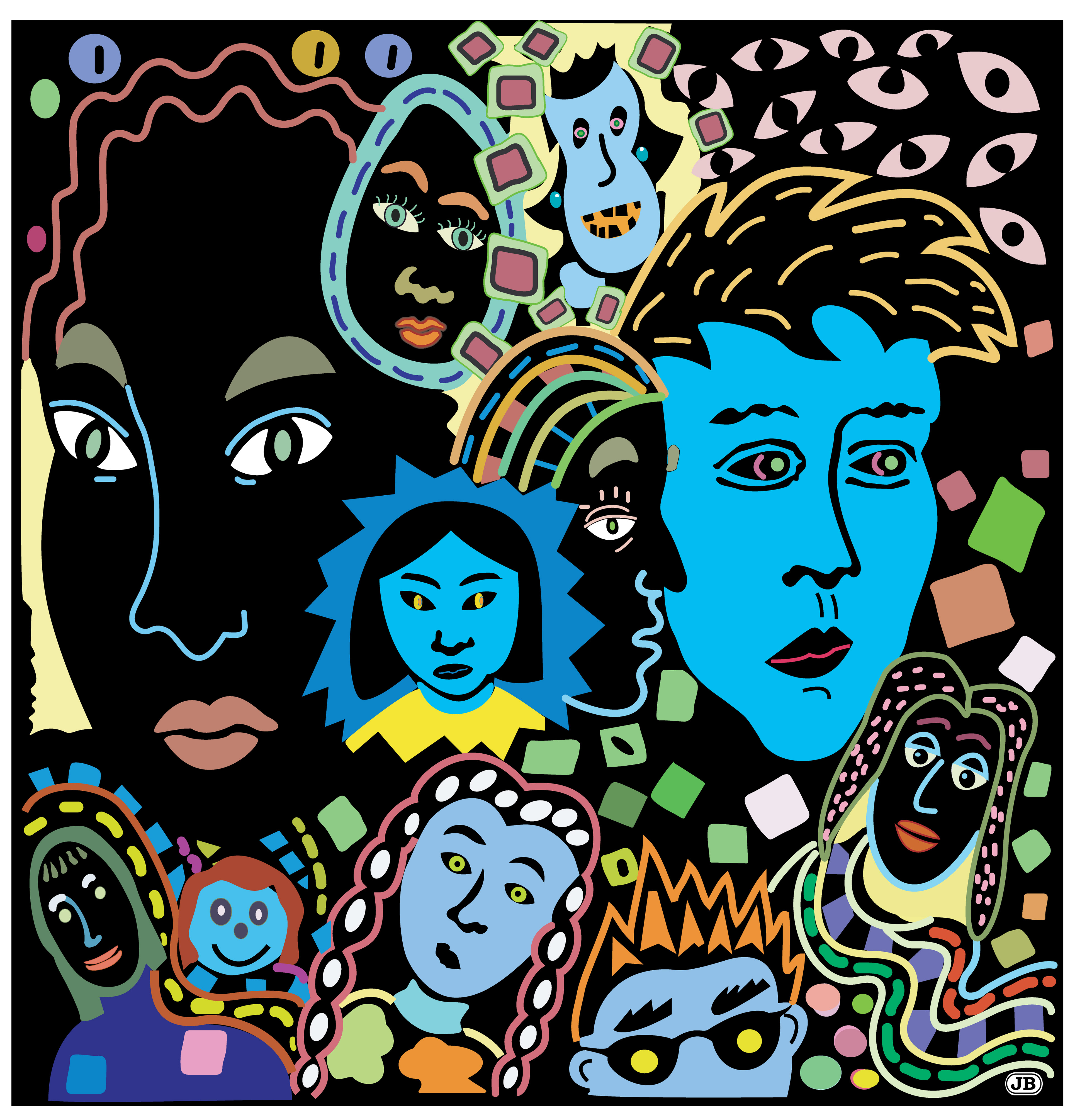Women Faces, Digital Art, 2006
