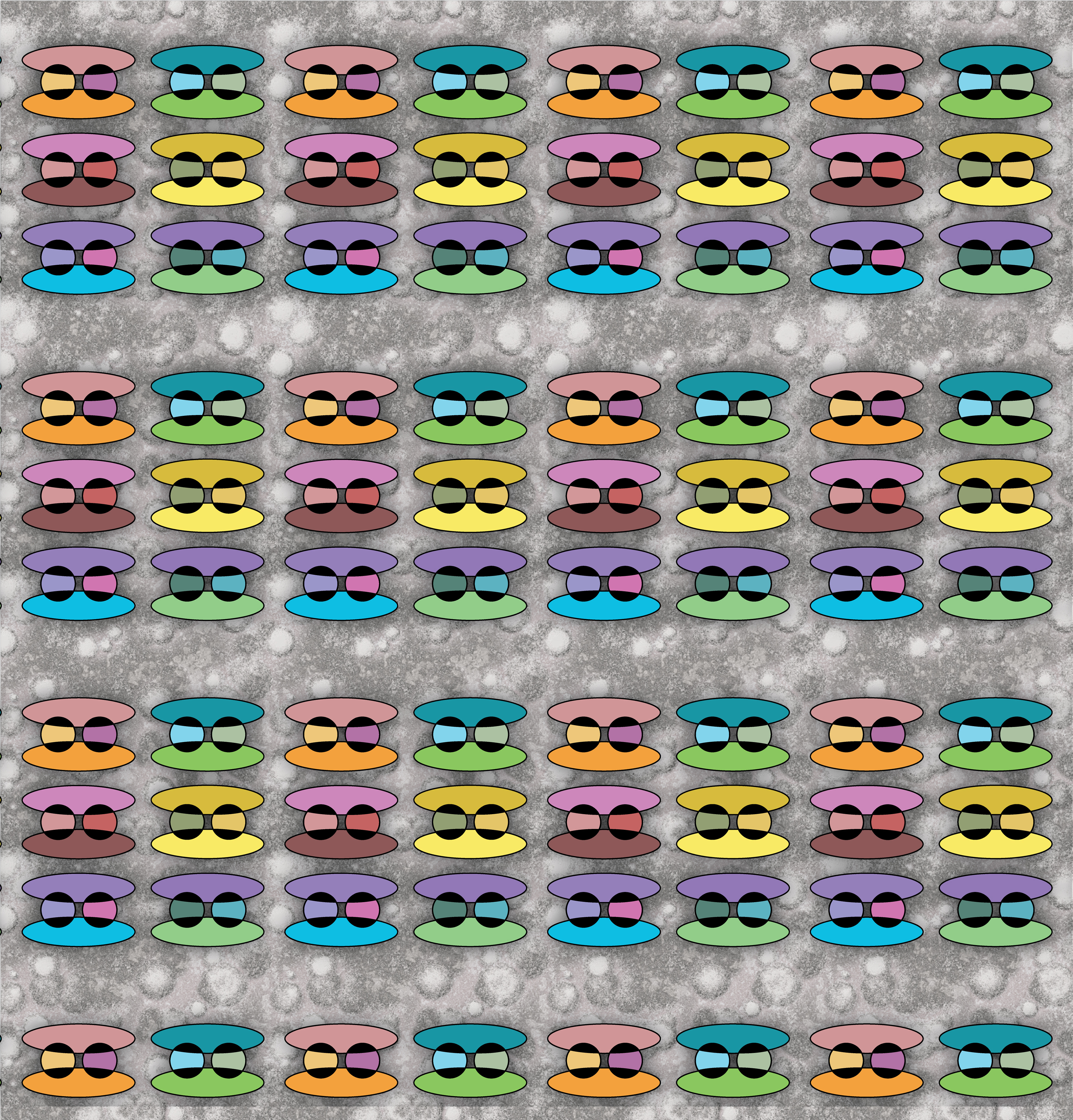 Bubble Cookie, Digital Art, Pattern 3, 2025