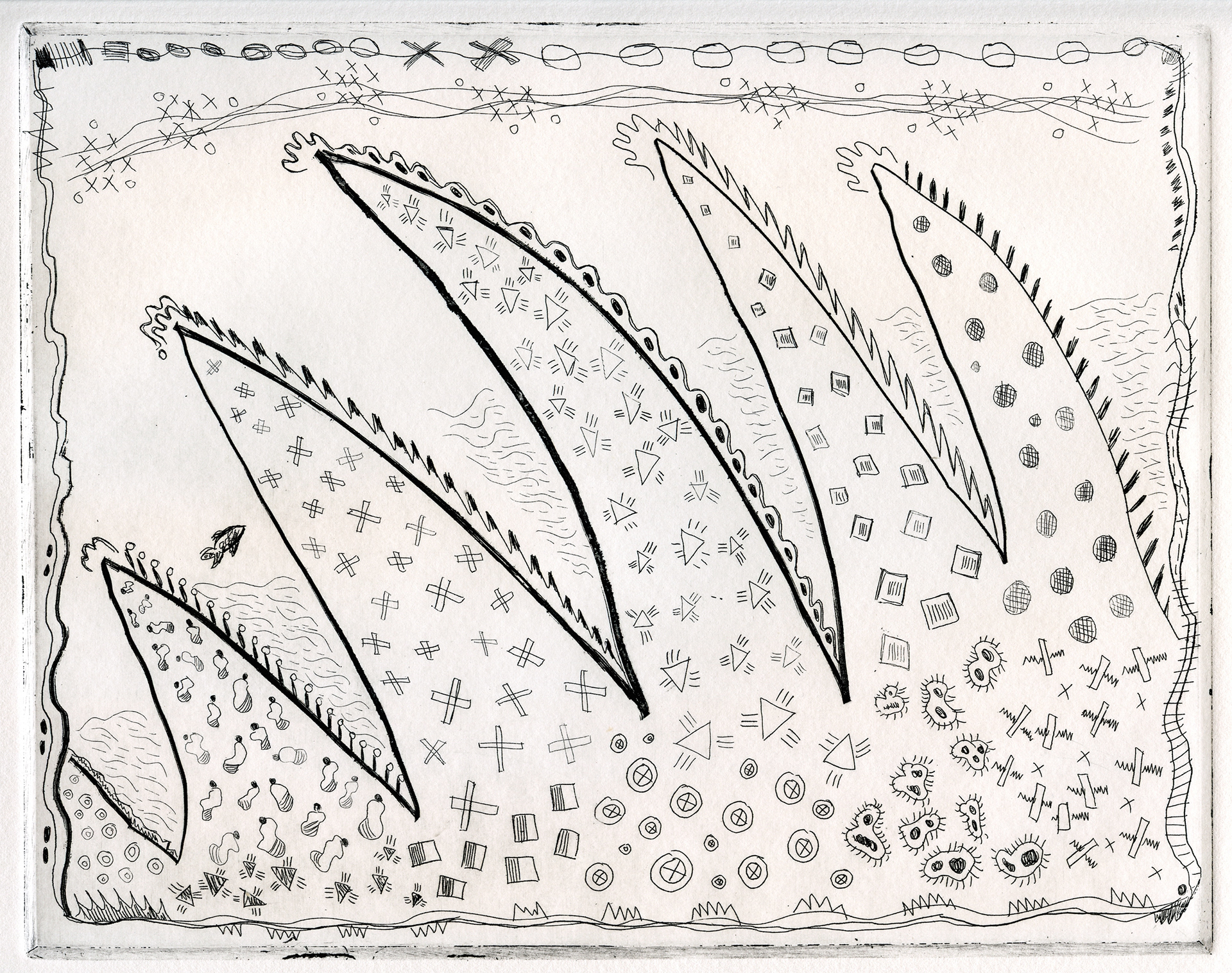 Upstream - Etching Print, 1986