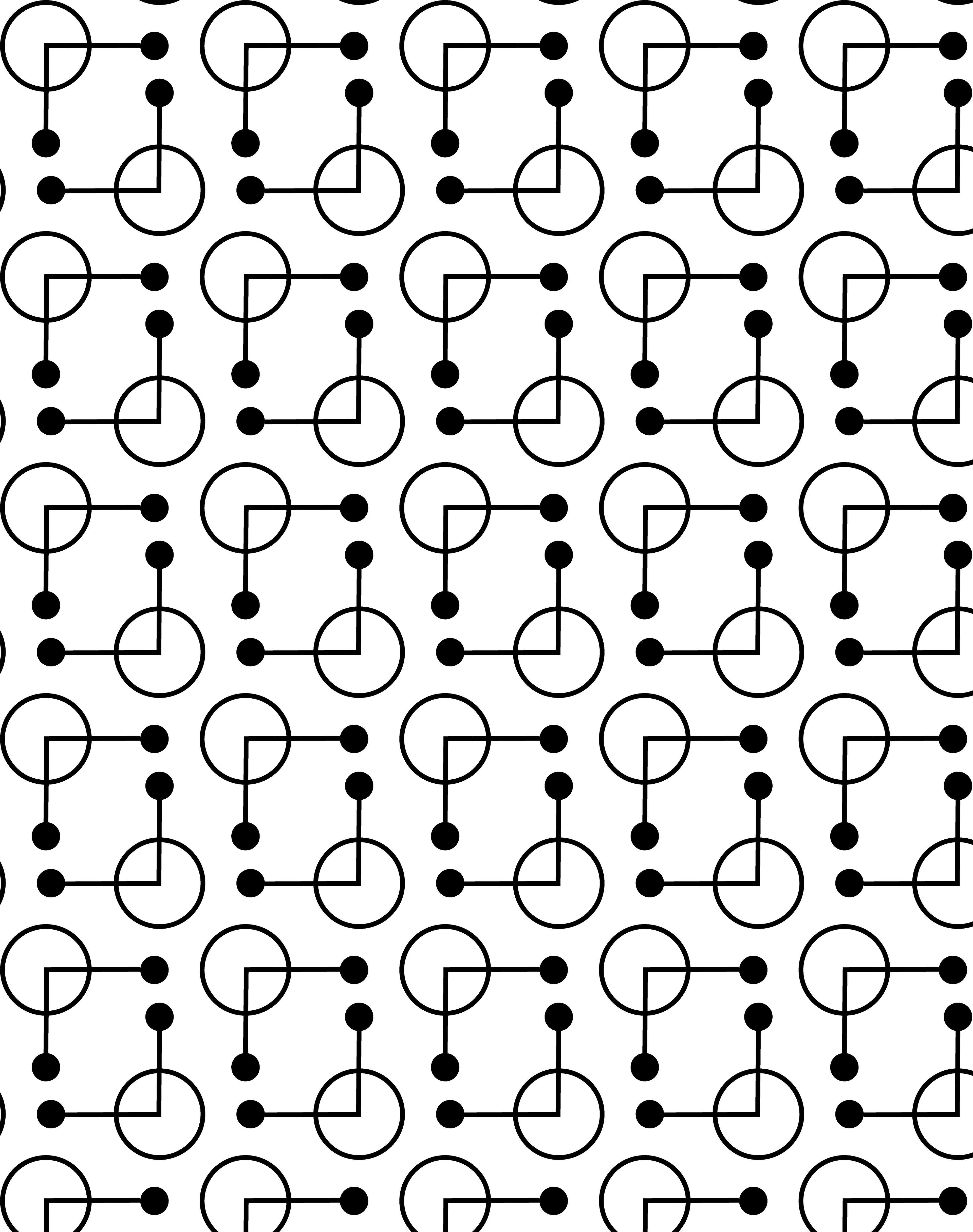 Minute Hands, Digital Art, Pattern 2, 2023