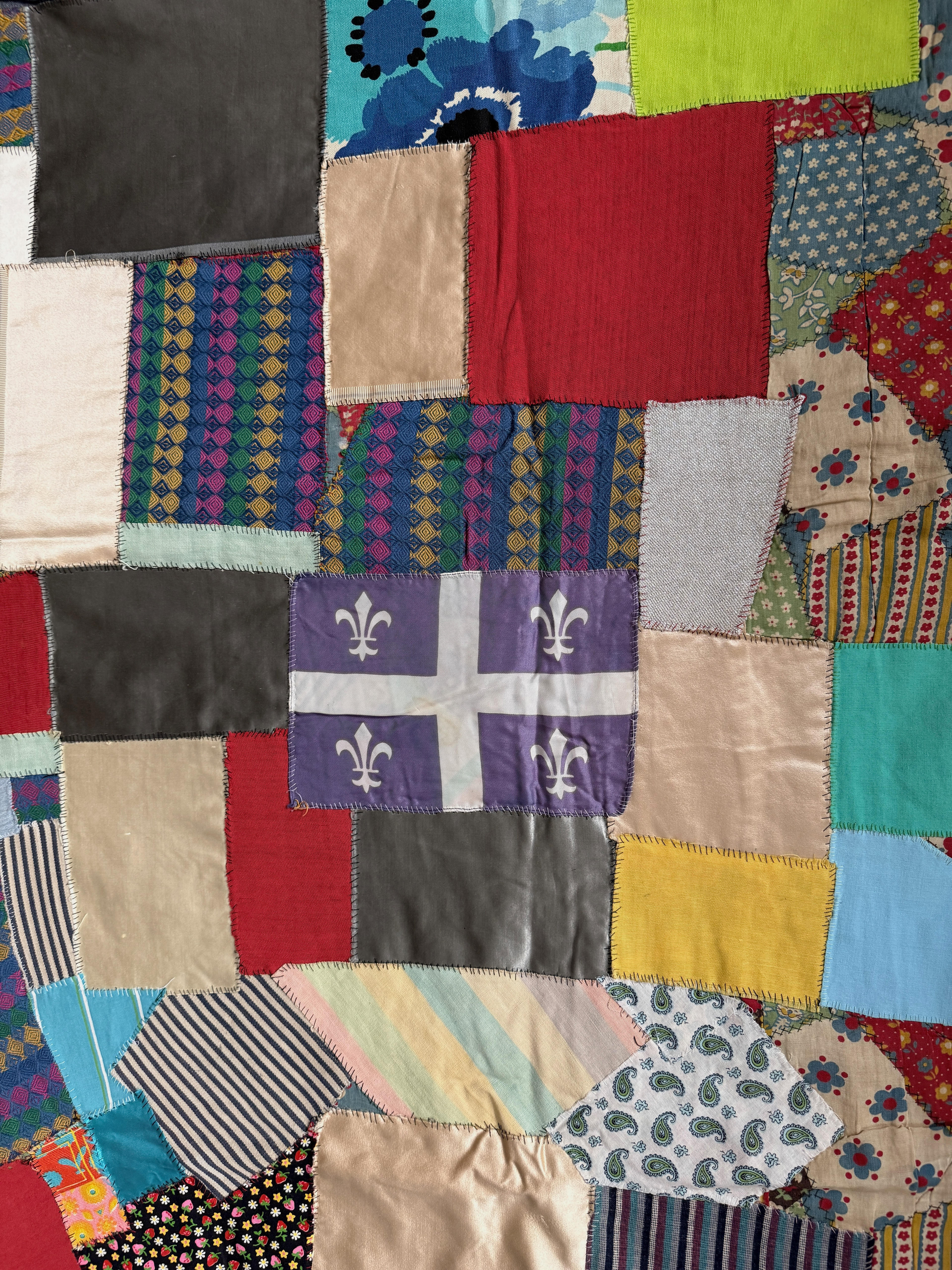 Patchwork, Hand Sewn, 1989, work in progress