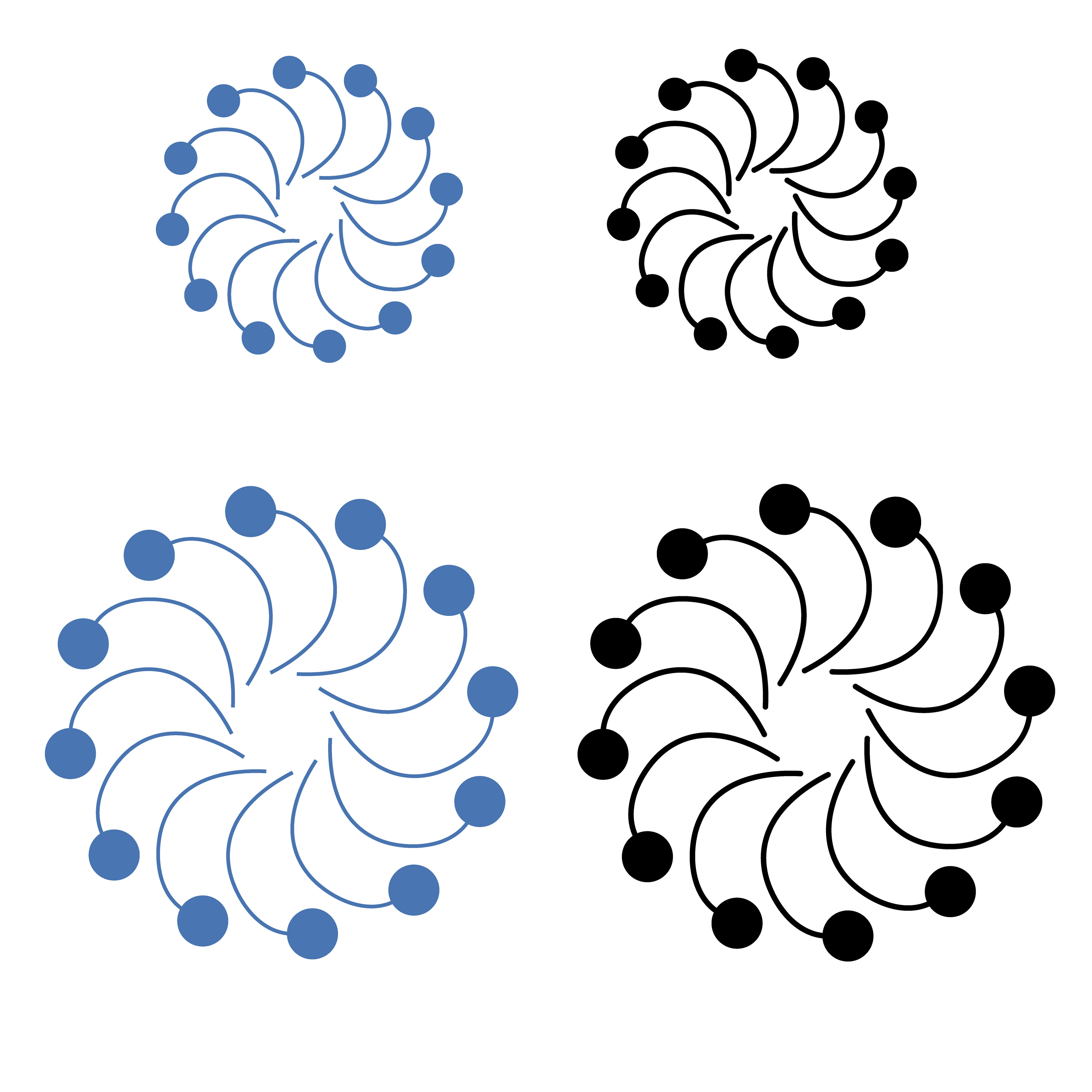 Knotted Thread Spinning Wheels, Digital Art, 2021