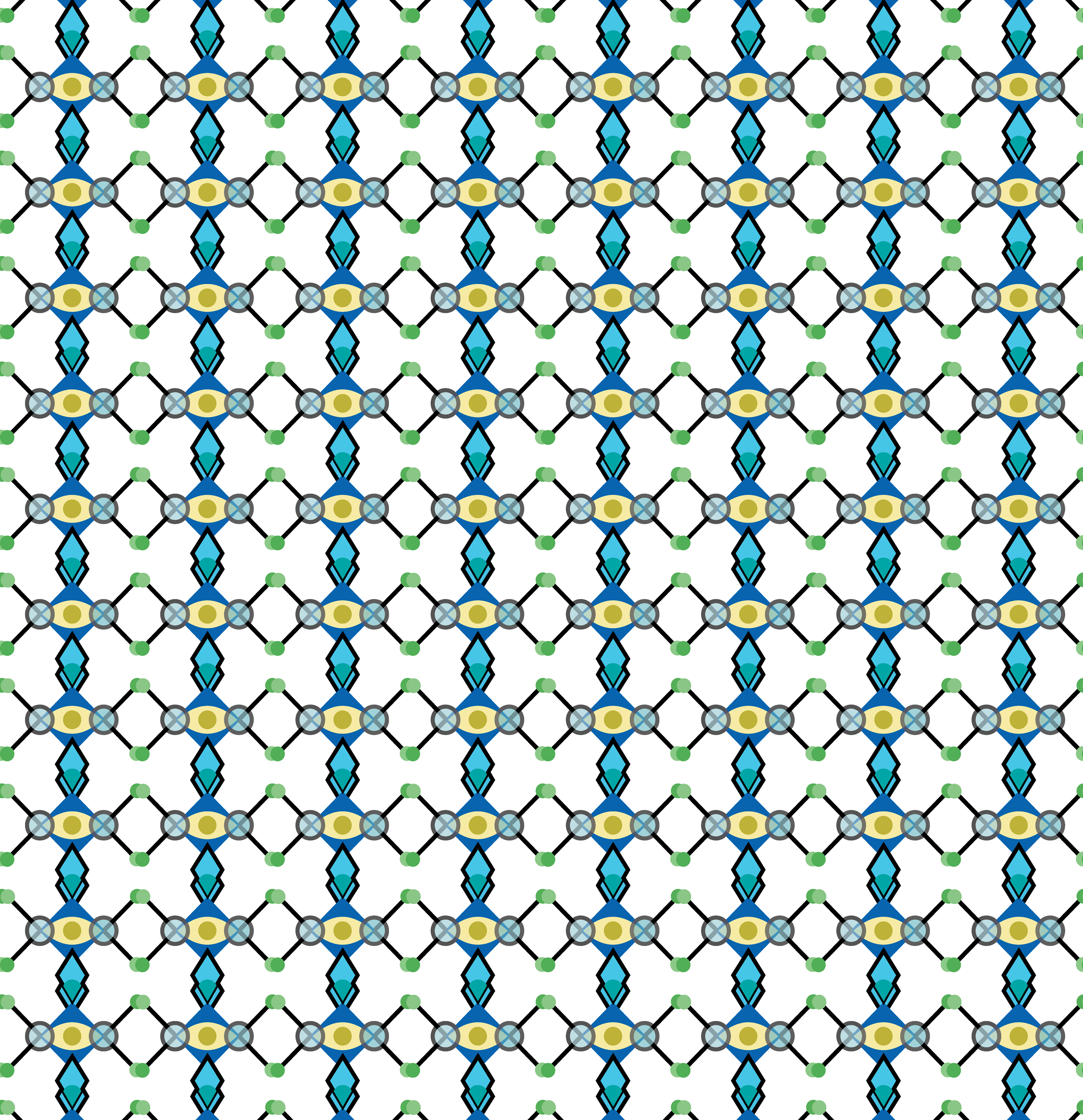 Diamond Eyes, Digital Art, Pattern 3, 2025