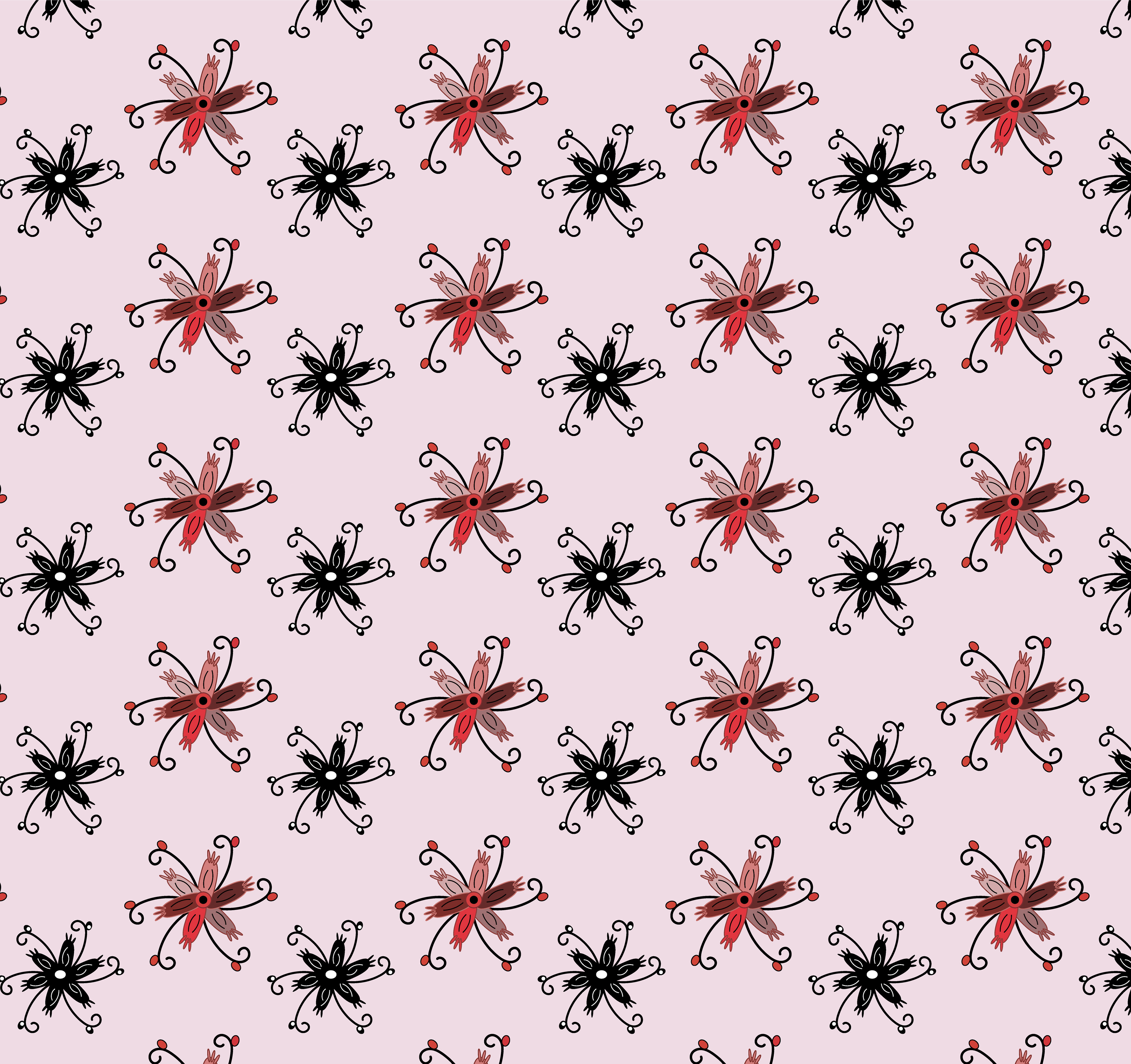 Alstromeria, Digital Art, Pattern 2, 2021