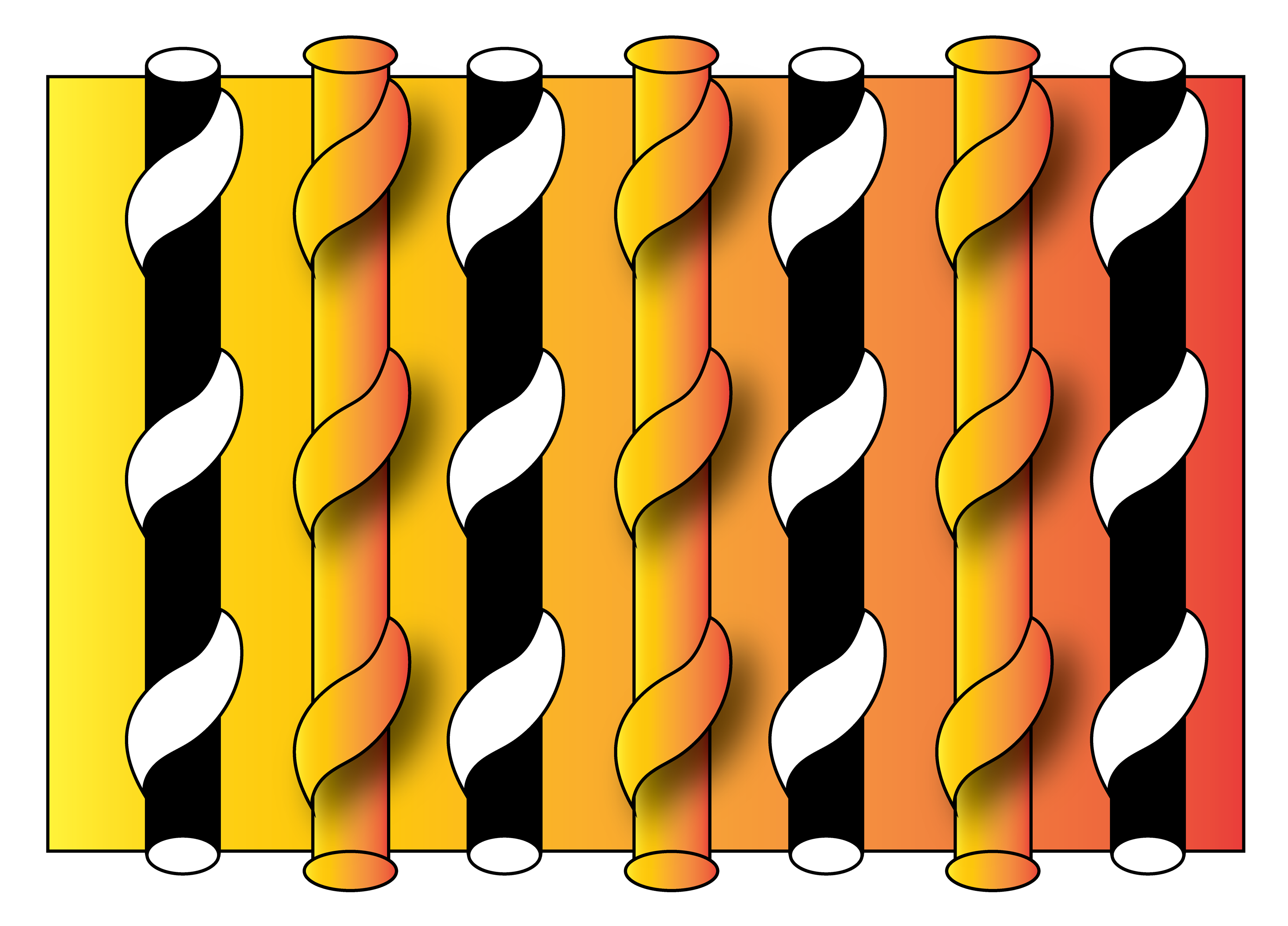 Pole Ribbons, Digital Art, Version 3, 2025