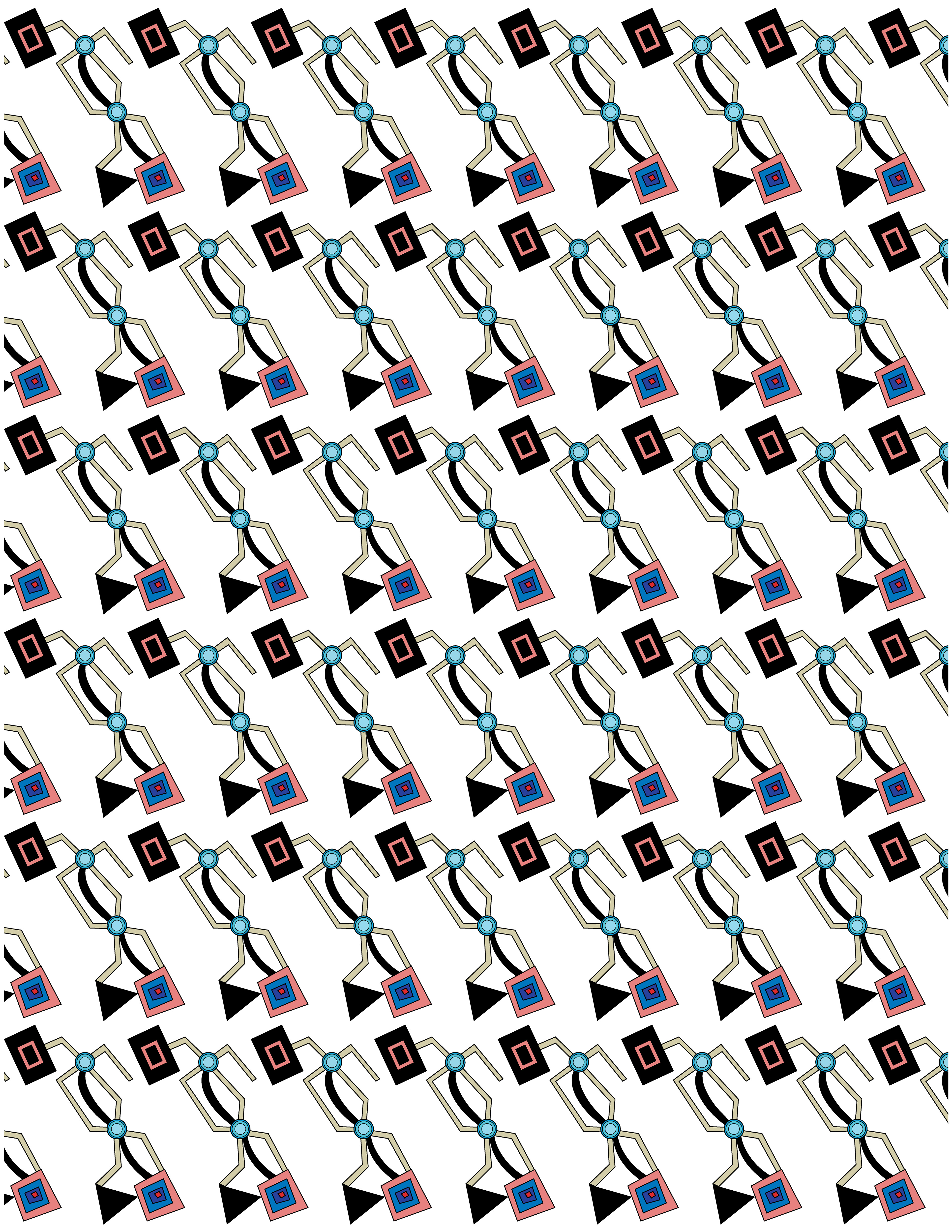 Keeping Time Pattern, Digital Art, 2025