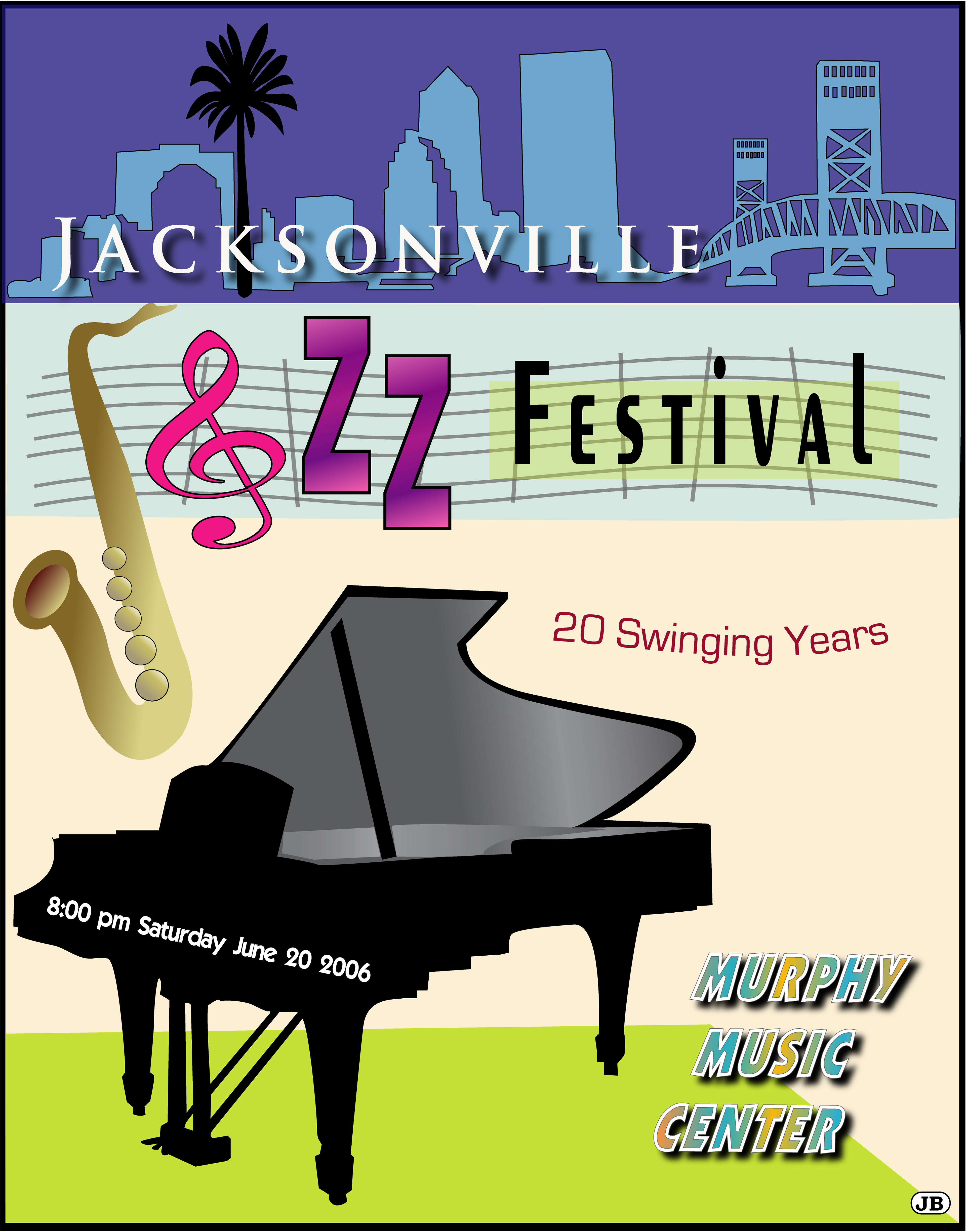 Jacksonville Jazz, Design for fictional Concert Poster, 2006