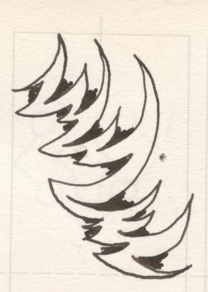 Flames, Pen and Ink on Paper, 2002